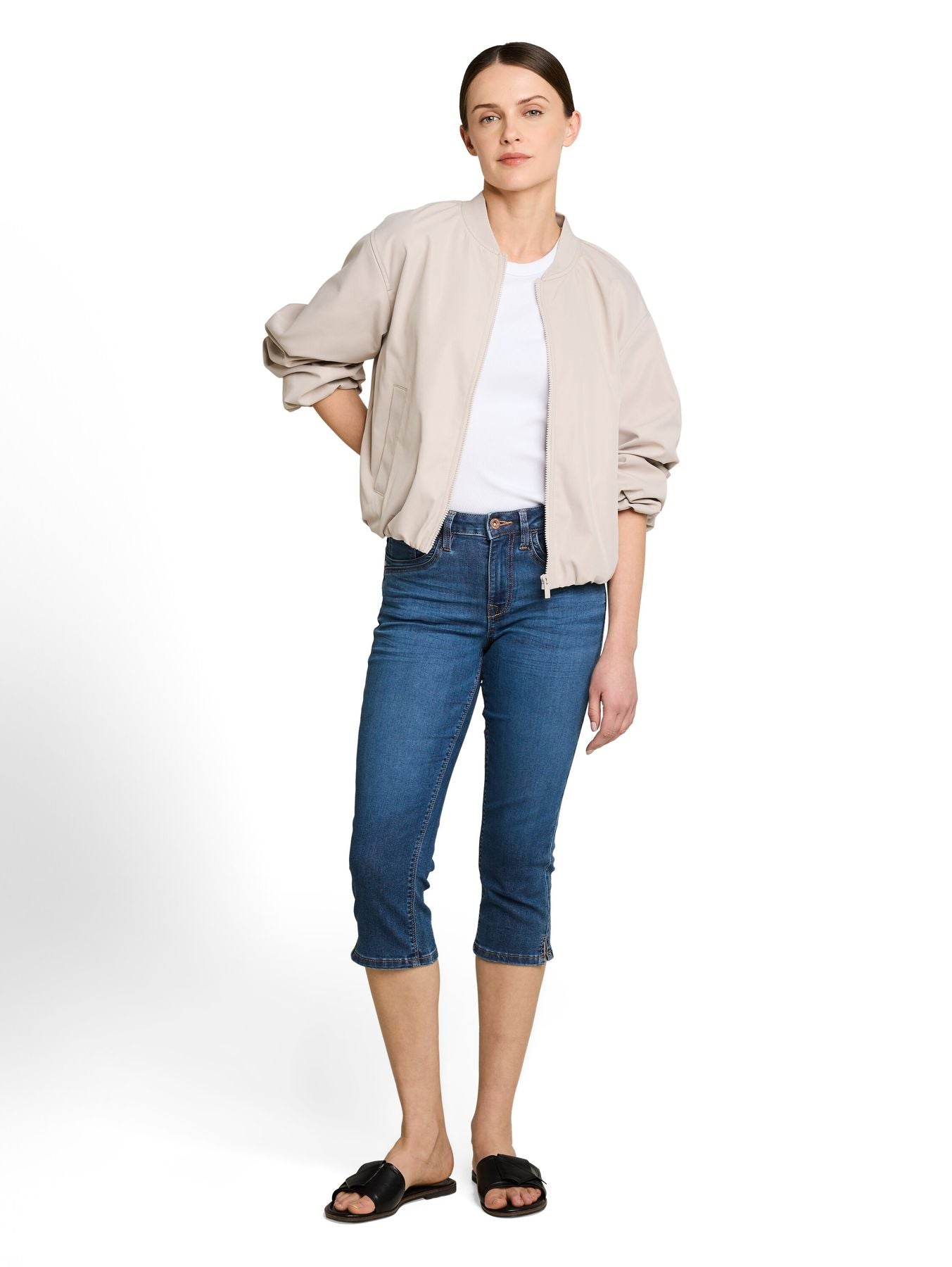 TTLENE SLIM Capri Jeans mit hohem Stretch