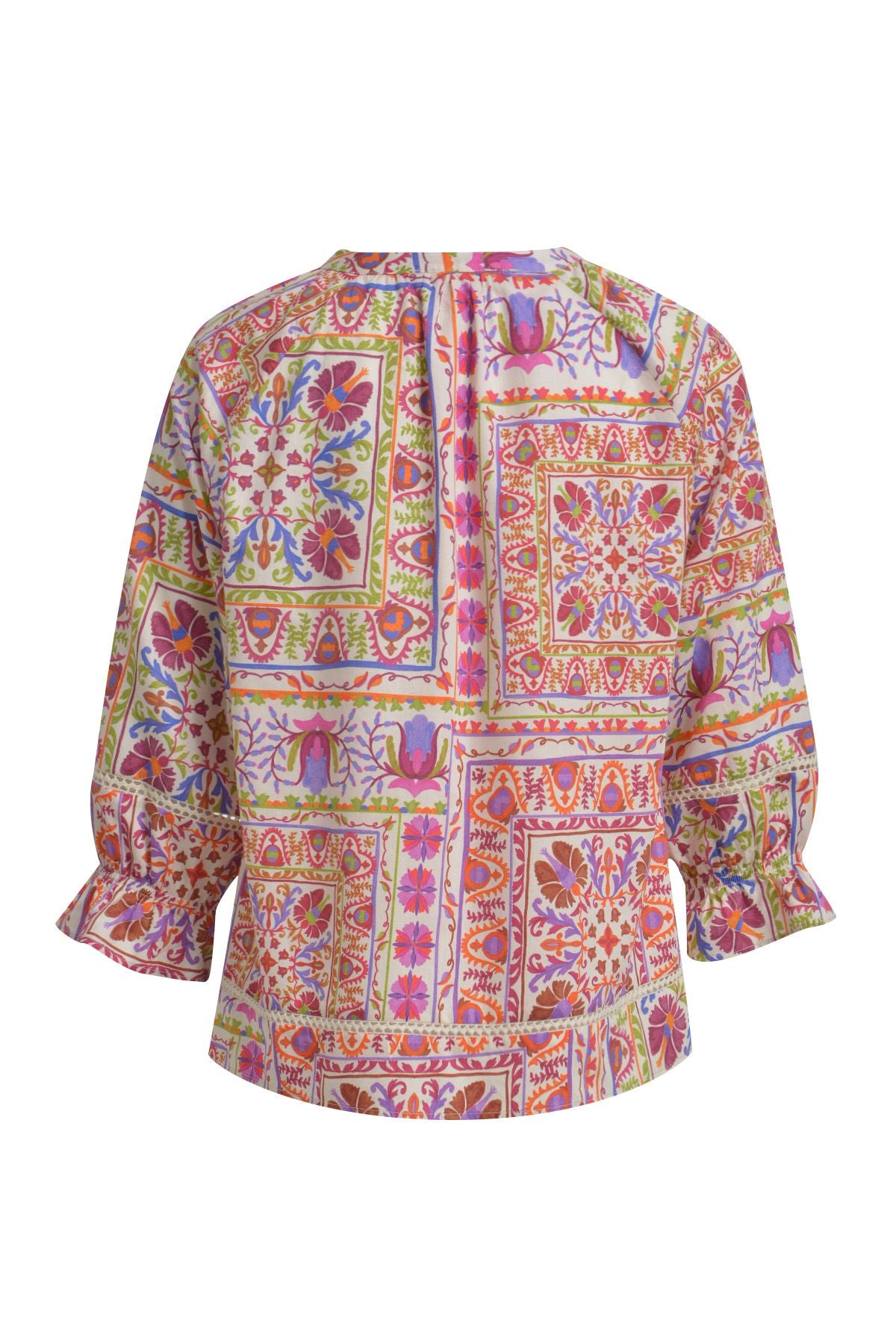 Raglan V-neck Boho Blouse