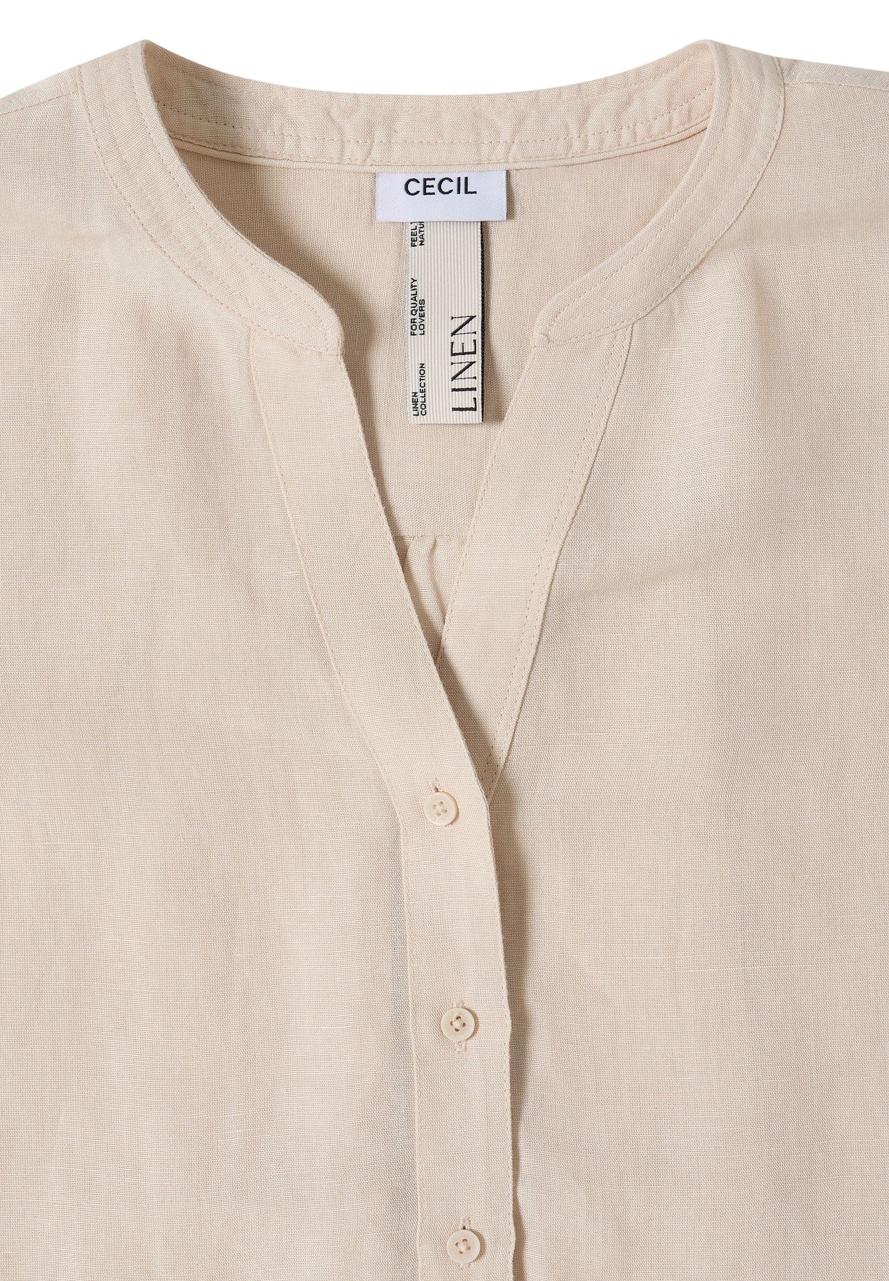 3/4-Arm Bluse aus Leinenmix