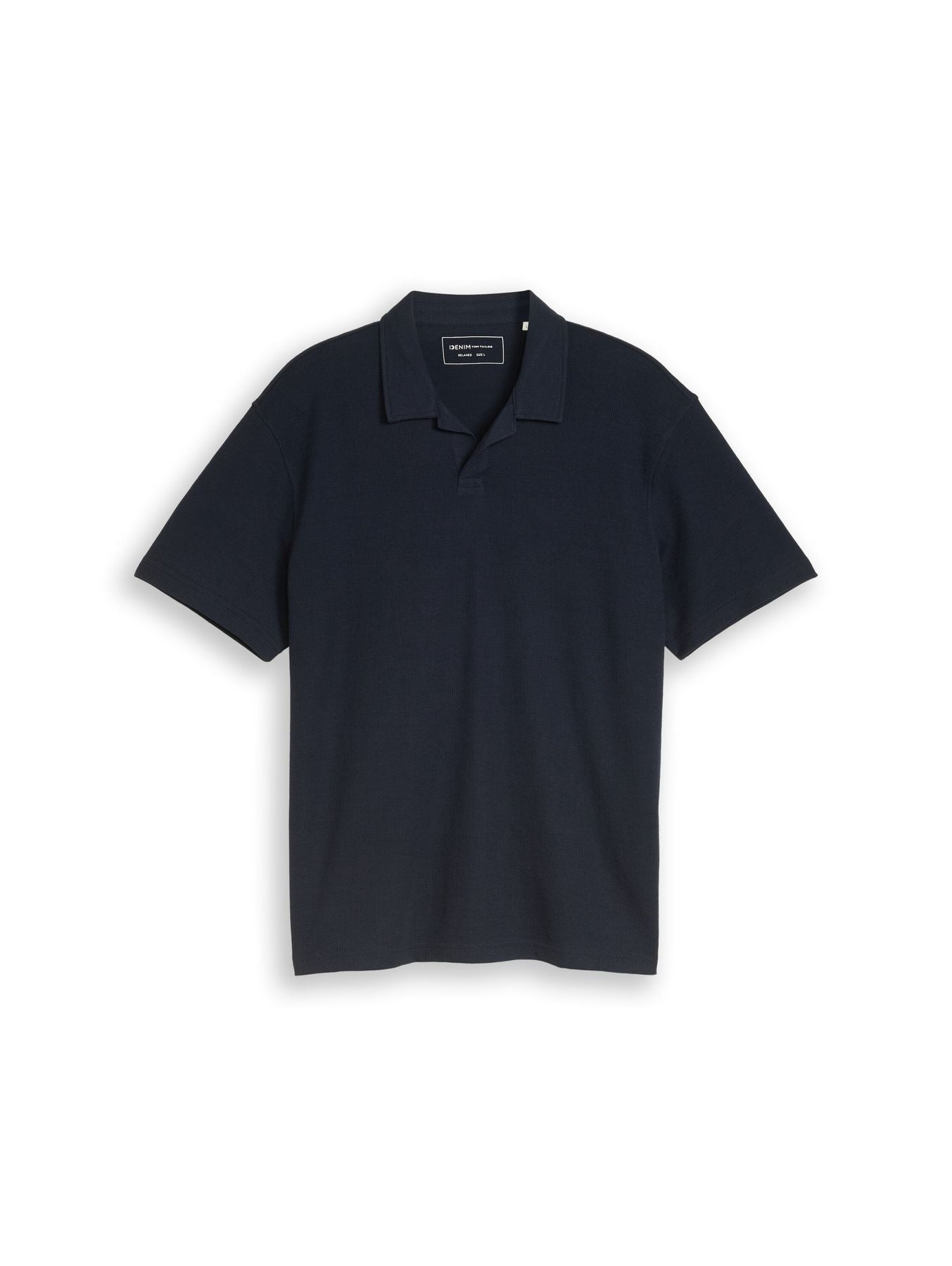 Relaxed Fit Resort Poloshirt mit Waffelstruktur
