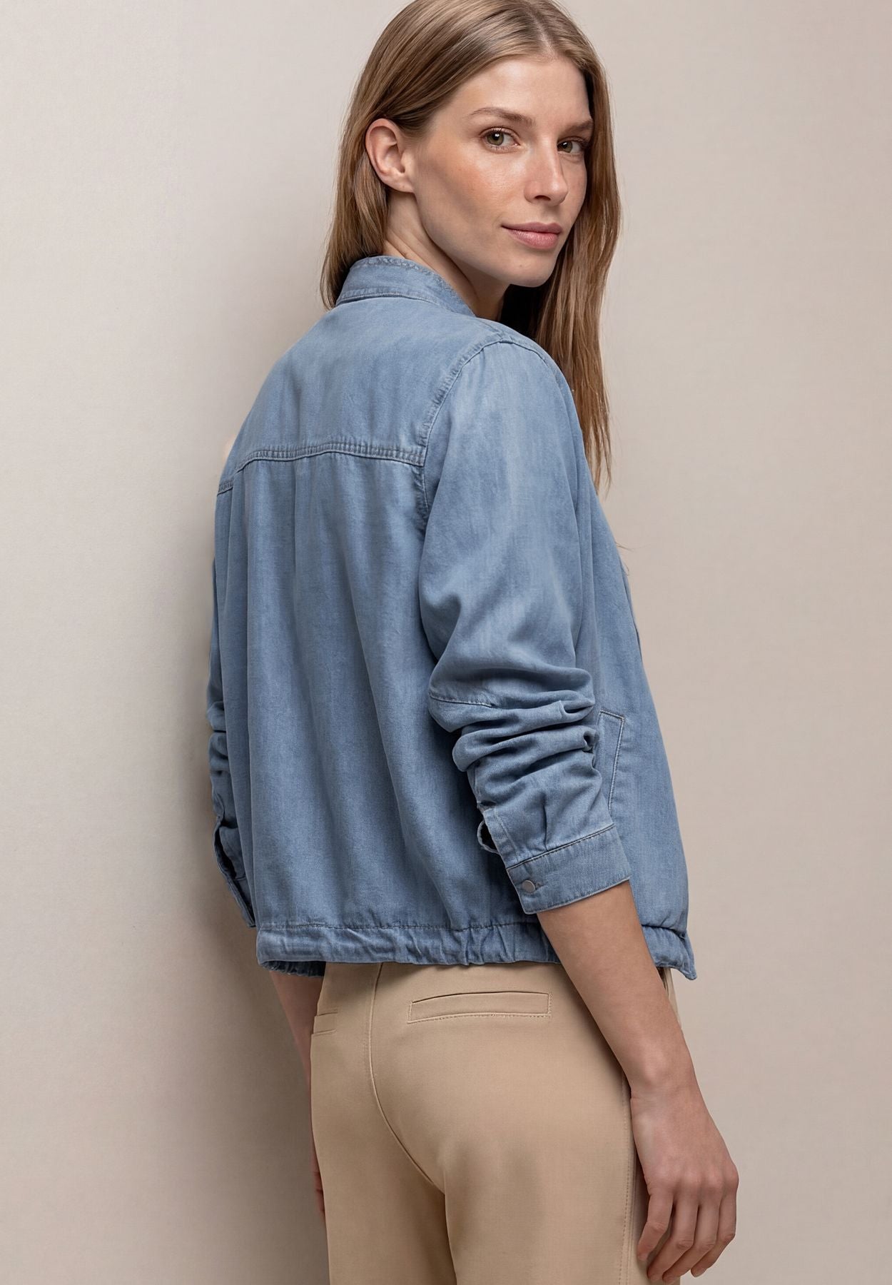 Blouson mit Stehkragen aus Lyocell