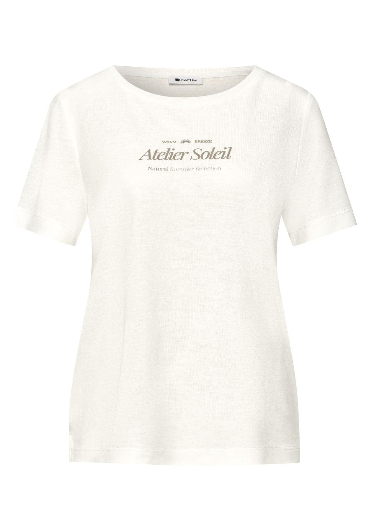 T-Shirt mit Rundhals und Wording