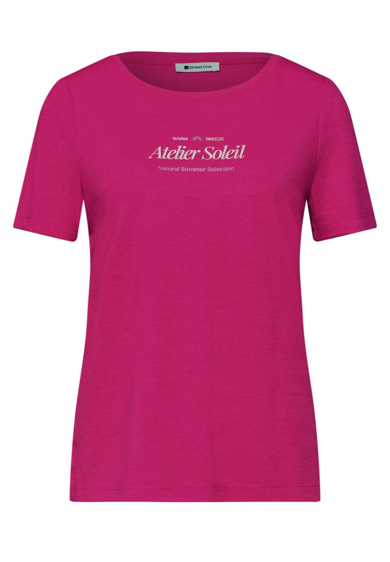 T-Shirt mit Rundhals und Wording