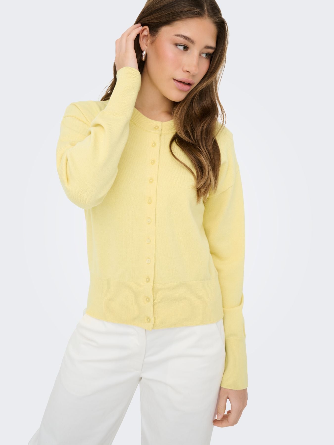 ONLMIO LS O-NECK BUTTON CARDIGA KNT NOOS