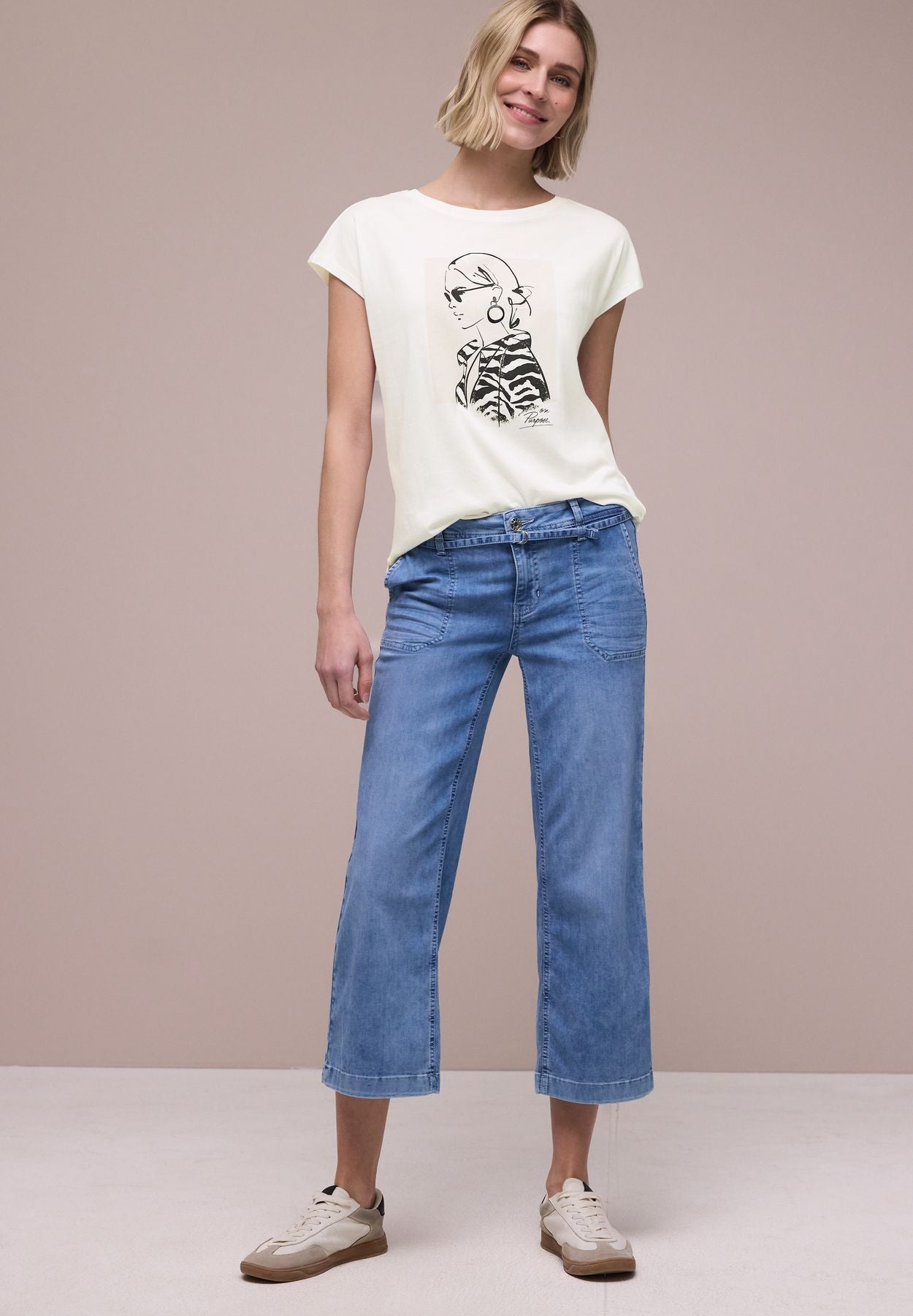 Dropped Shoulder Shirt mit Print