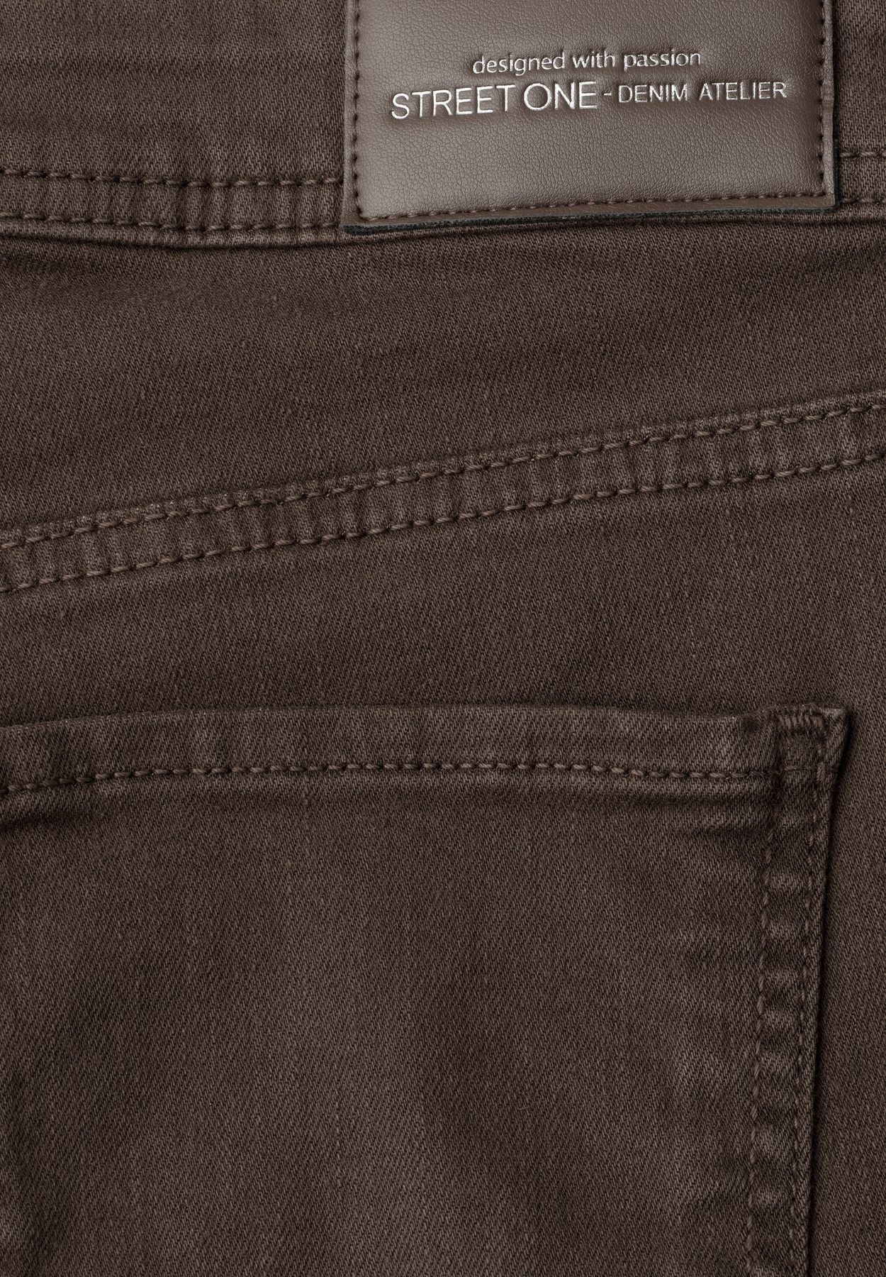 Mid Waist Straight Leg Jeans im Casual Fit