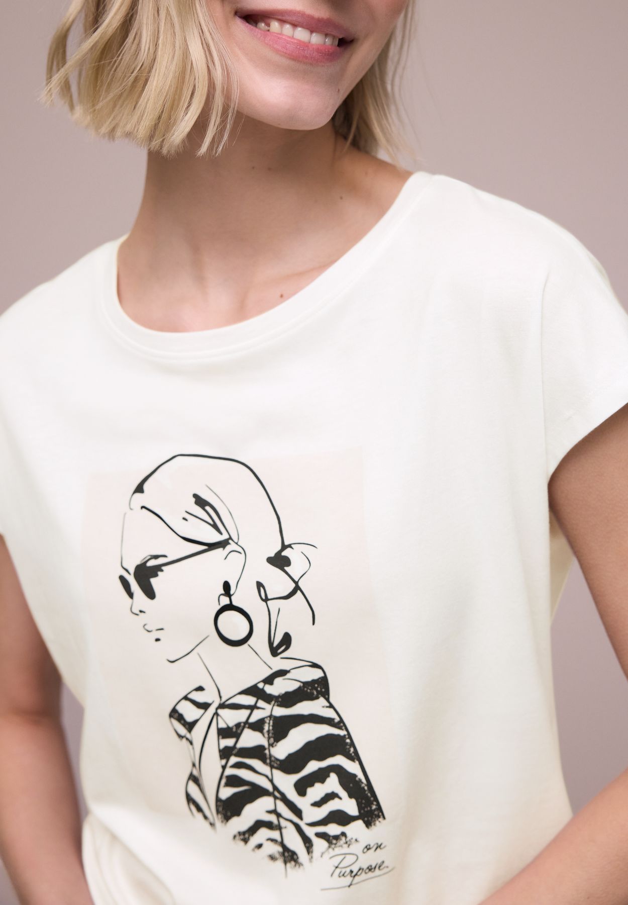 Dropped Shoulder Shirt mit Print