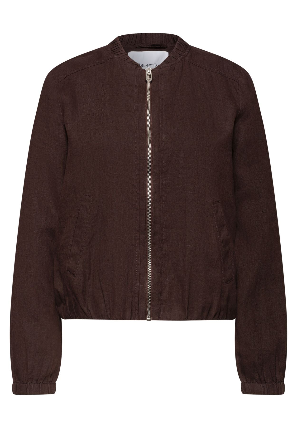 Blouson mit gerafftem Saum und Zipper