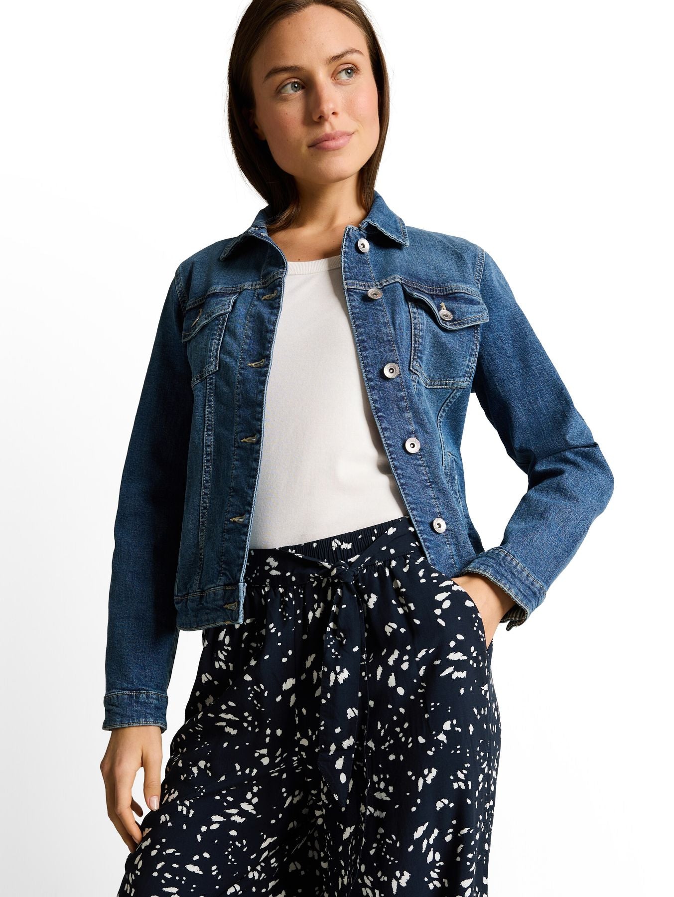 Loose Fit Palazzo Hose mit Muster