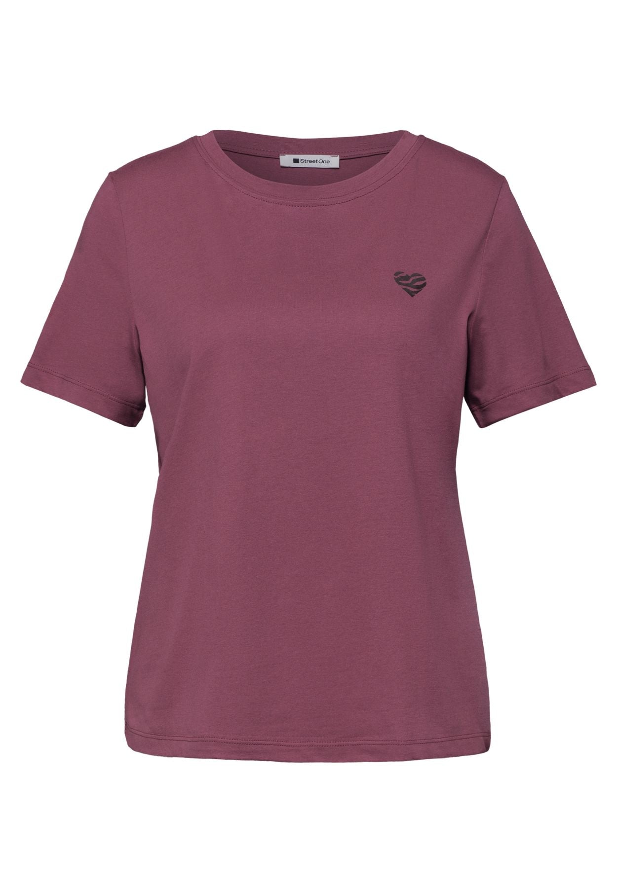 T-Shirt mit Rundhals und Herzdetail
