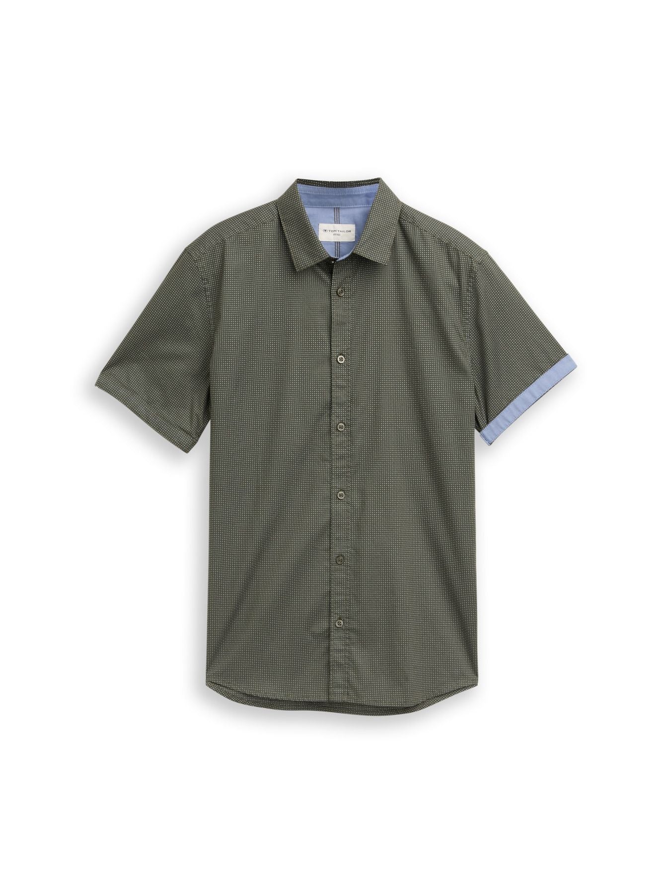 Fitted Kurzarmhemd mit Muster