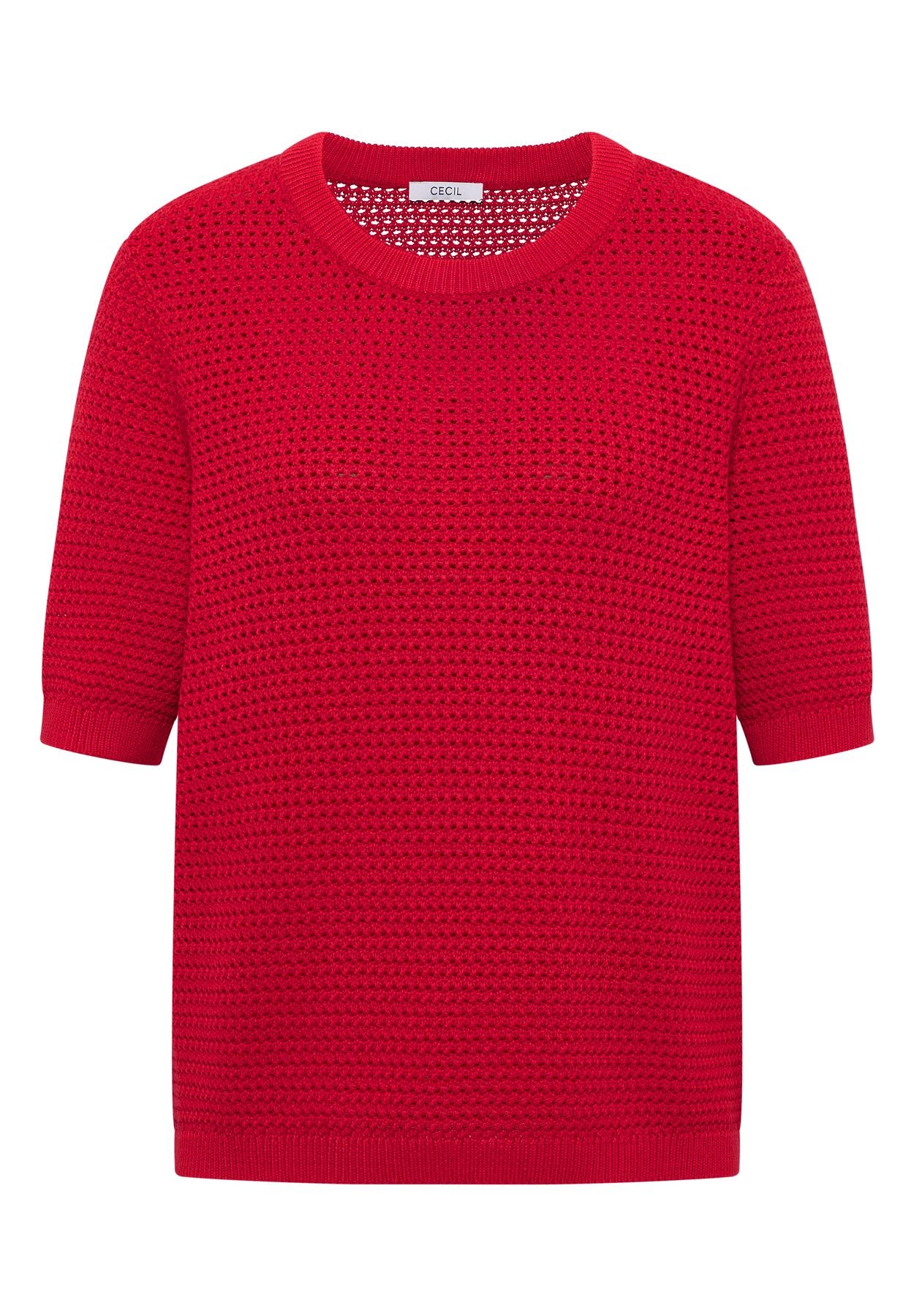 Kurzarm Pullover mit Struktur
