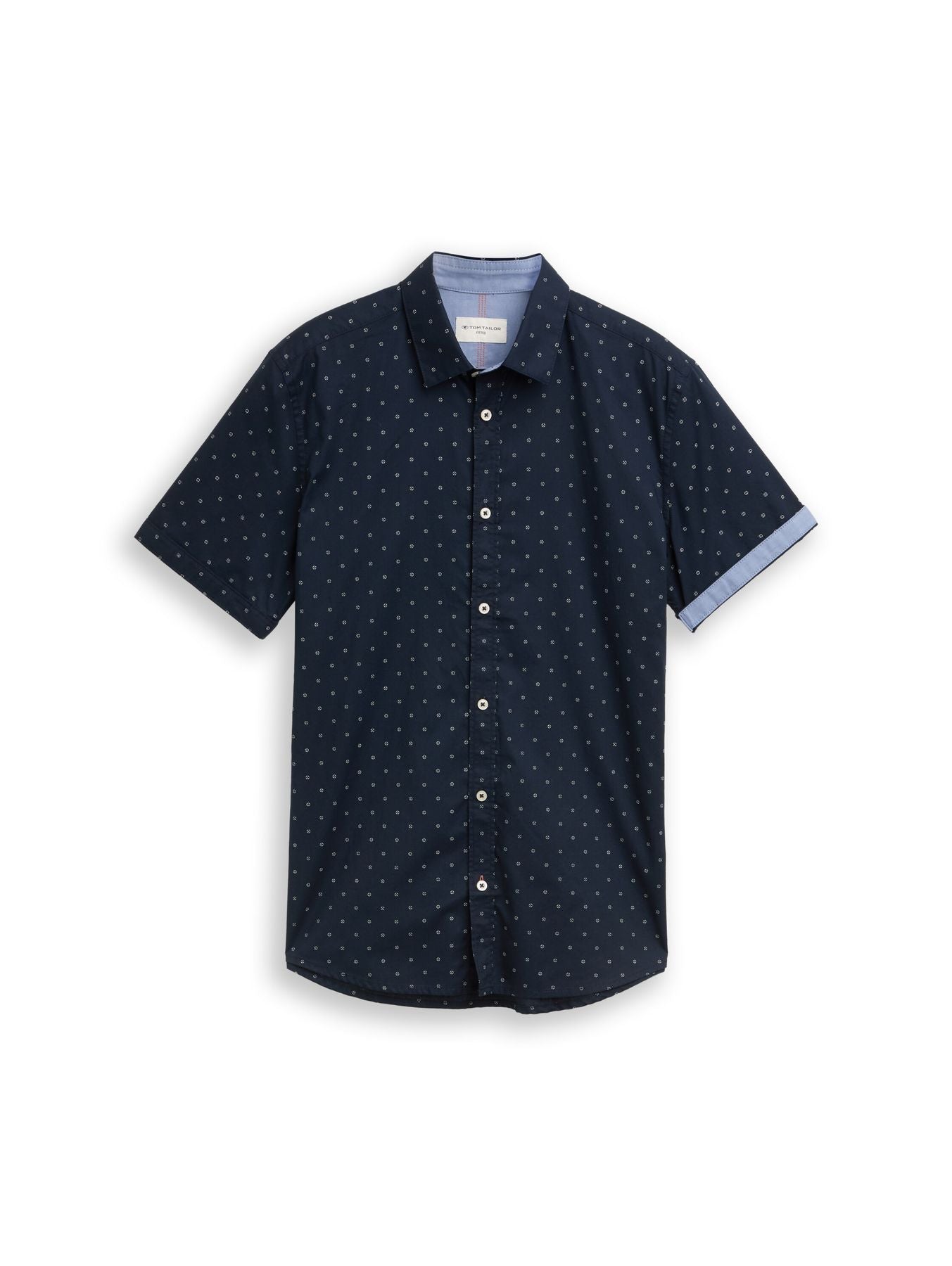 Fitted Kurzarmhemd mit Muster