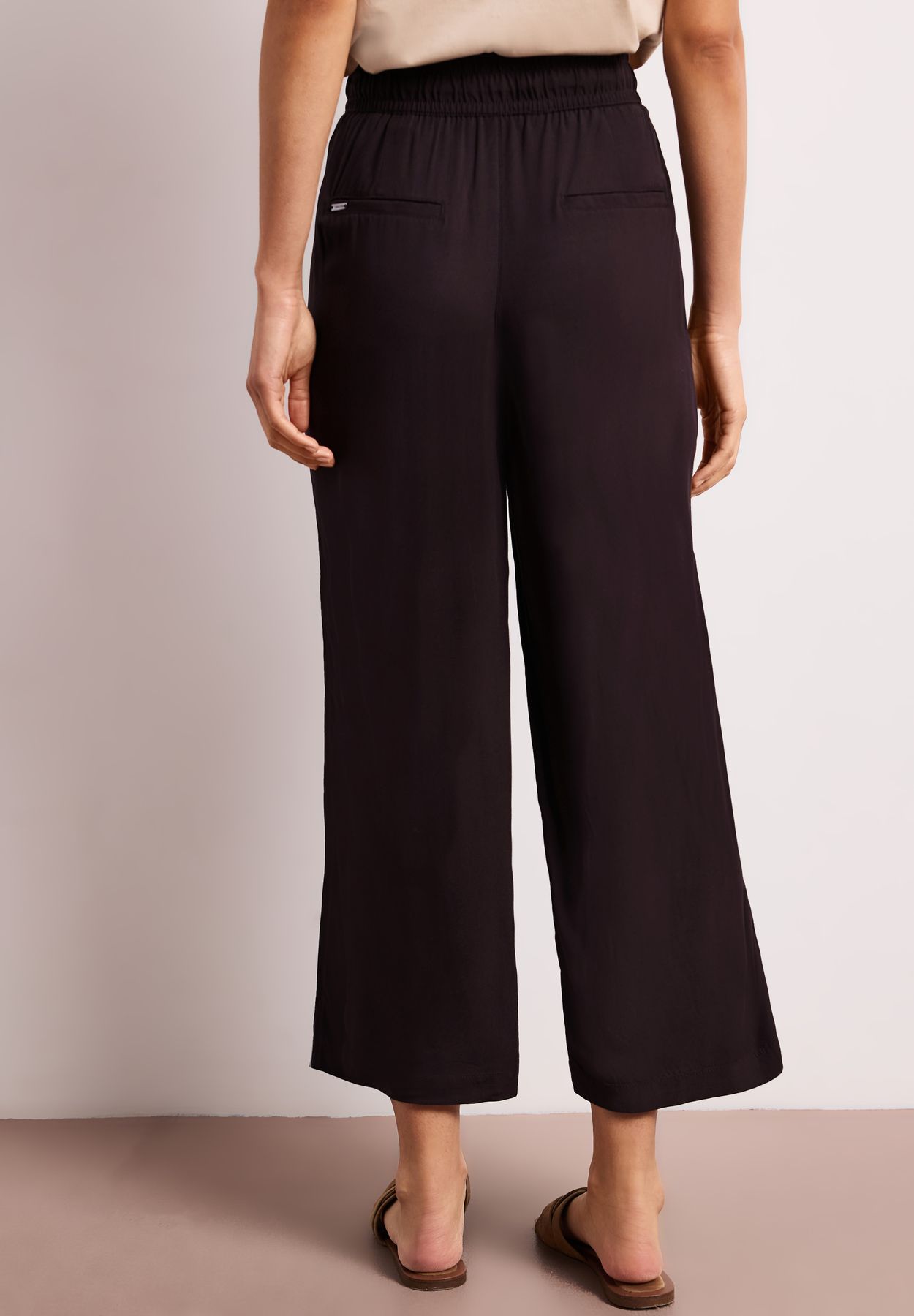 7/8 High Waist Wide Leg Hose im Loose Fit