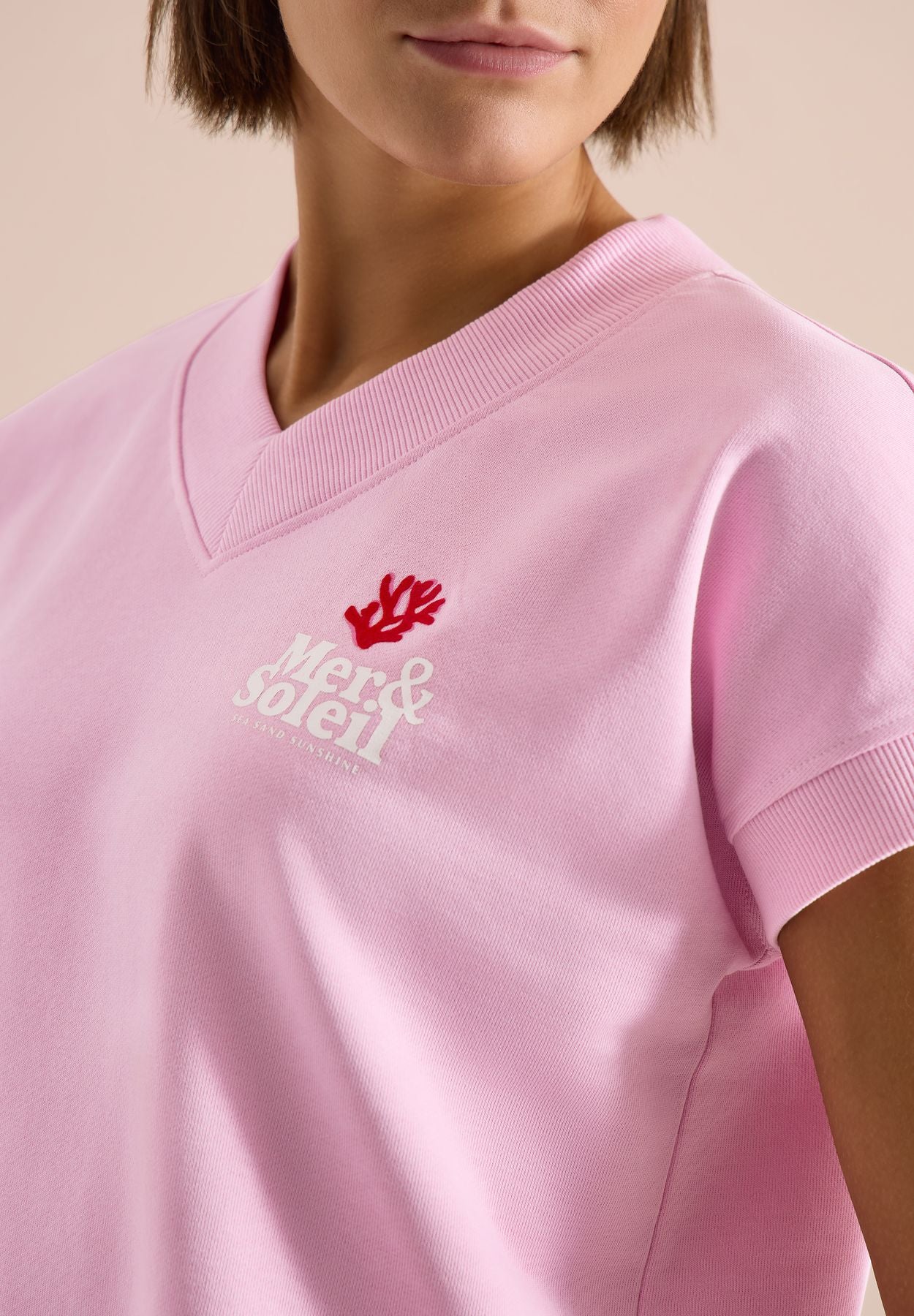 Kurzarm Sweatshirt mit Backprint