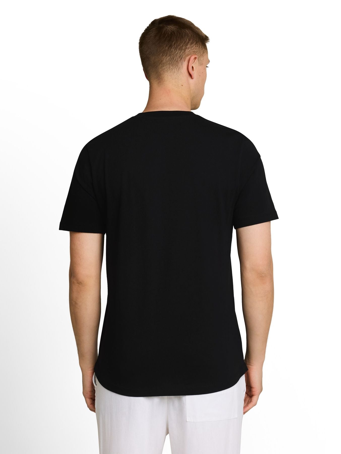 T-Shirt mit Brusttasche mit Print