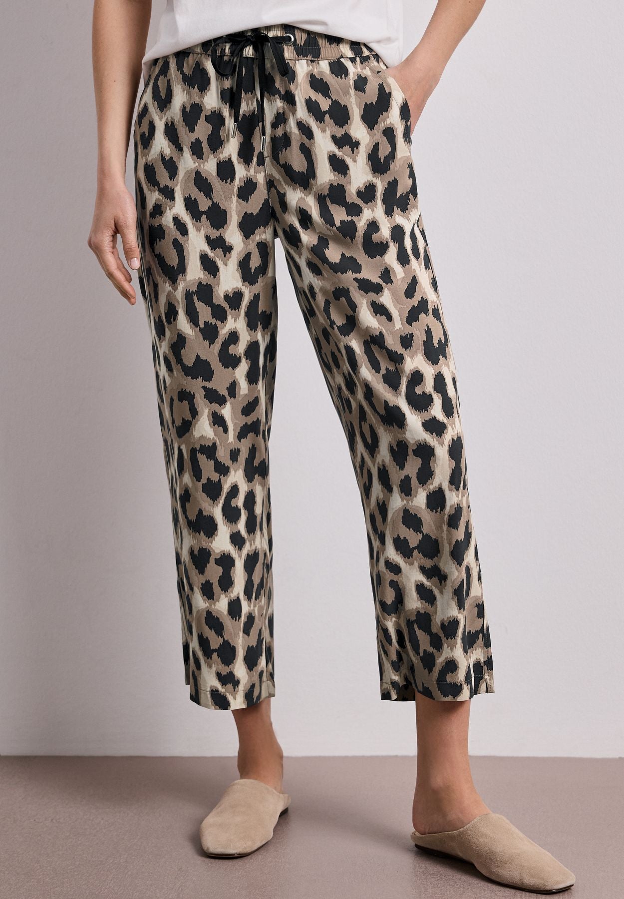Wide Leg Hose im Loose Fit mit Print
