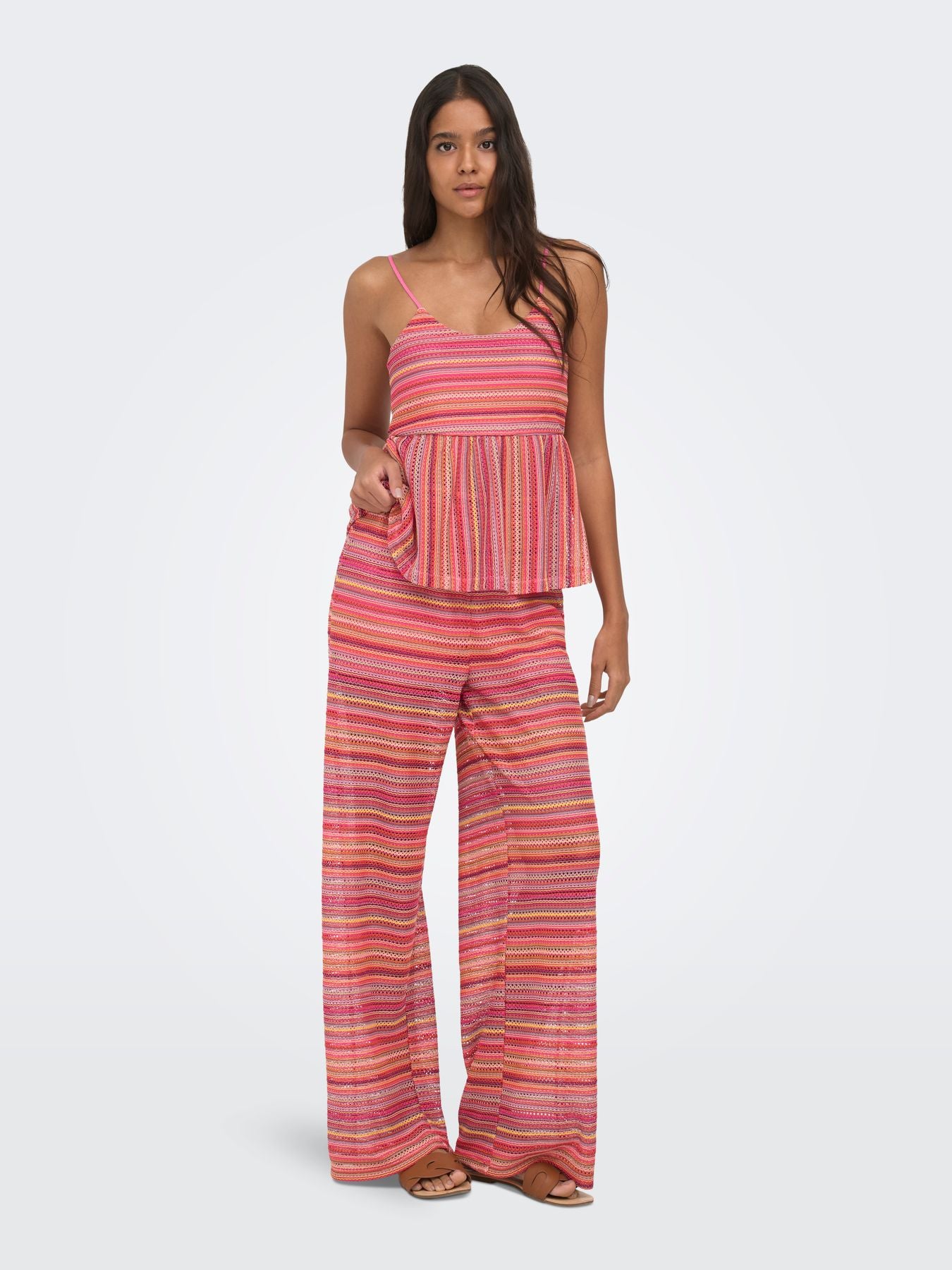 ONLSANDY WIDE TIE STRING PANTS JRS
