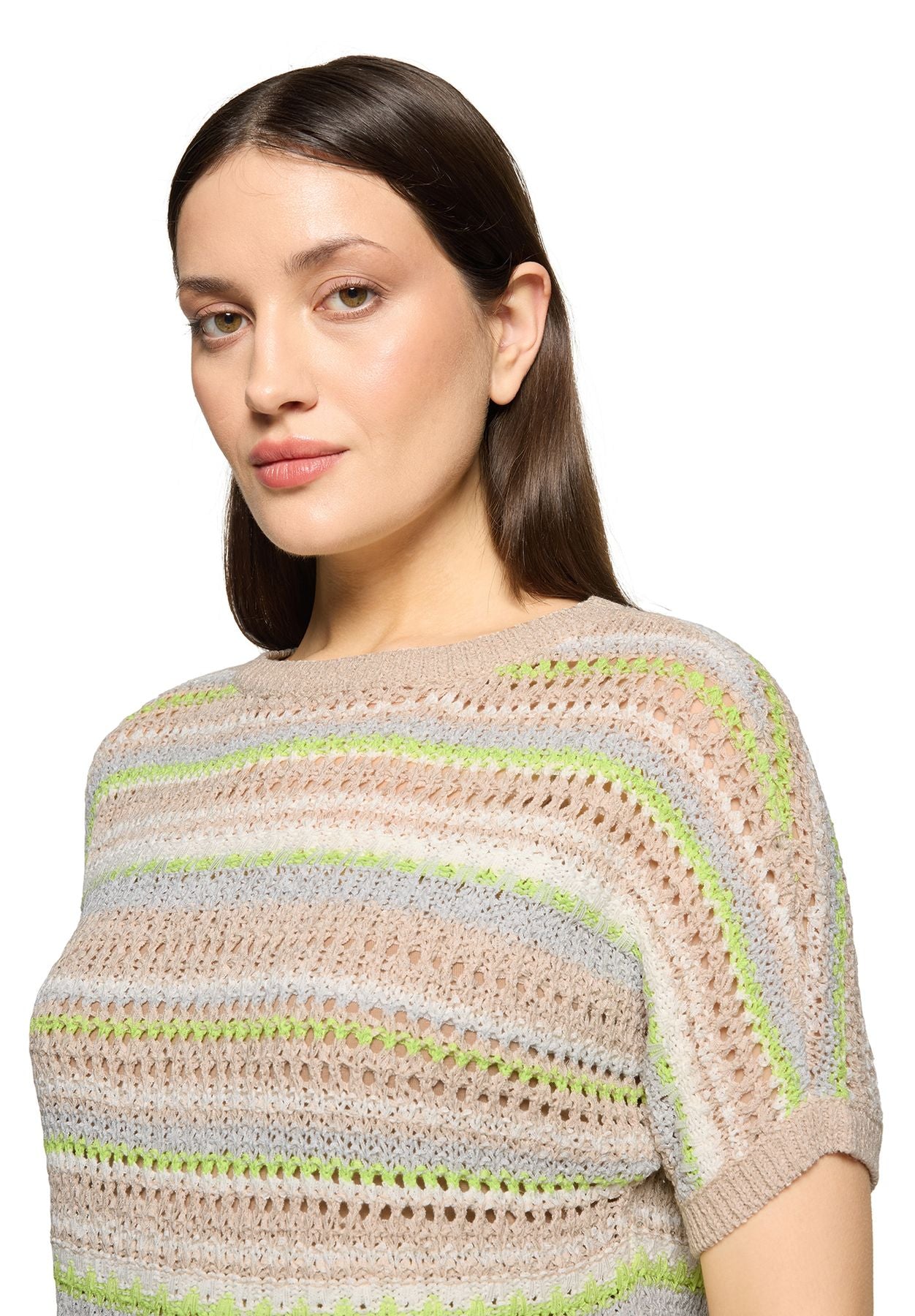 Lochstrick-Pullover