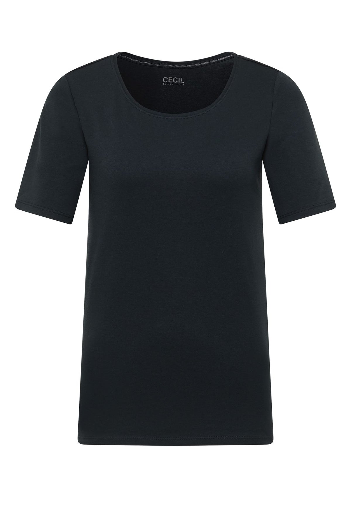 Basic T-Shirt mit Rundhals in Unifarbe