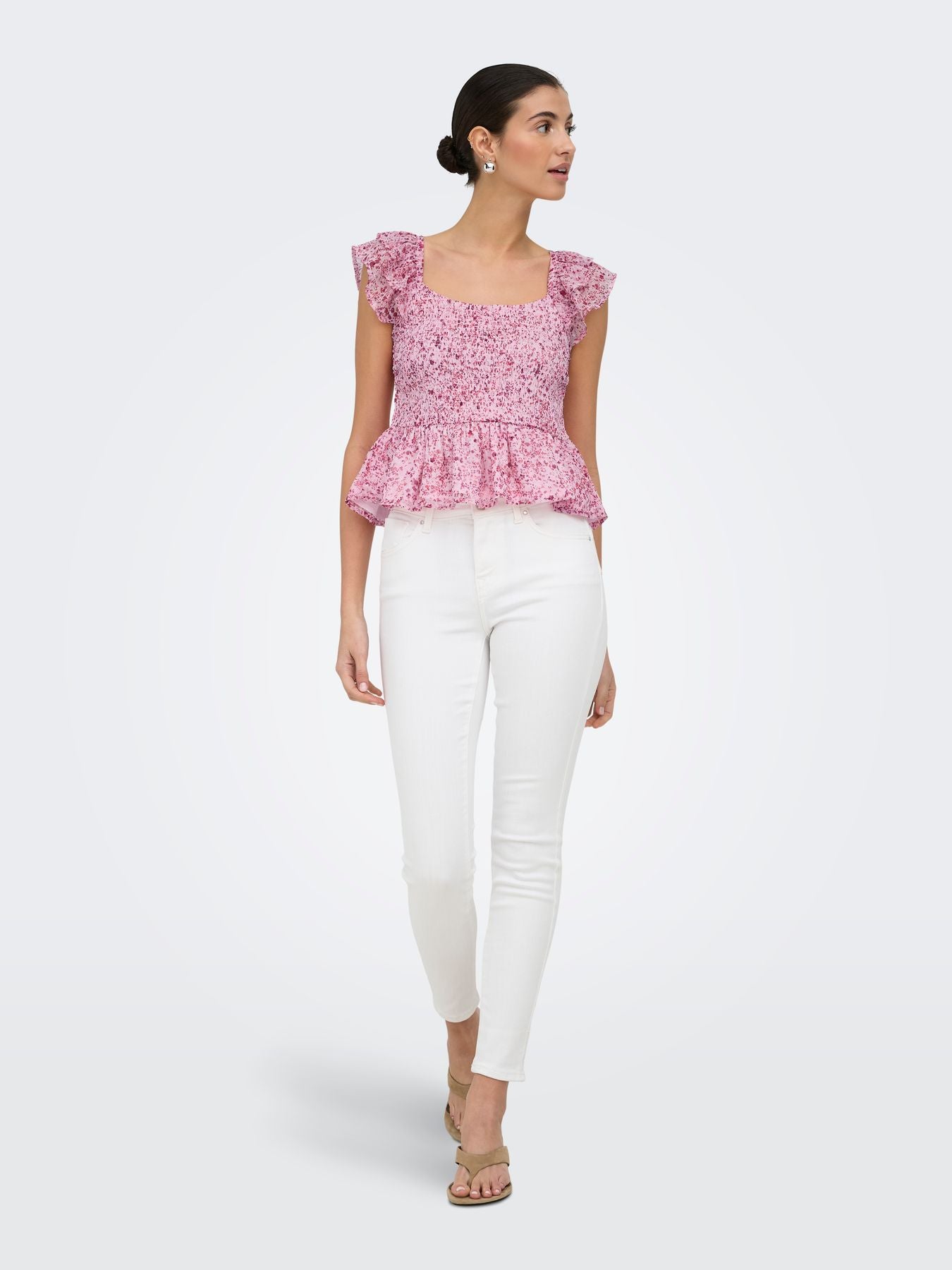 ONLELIZA SS SMOCK TOP WVN CS