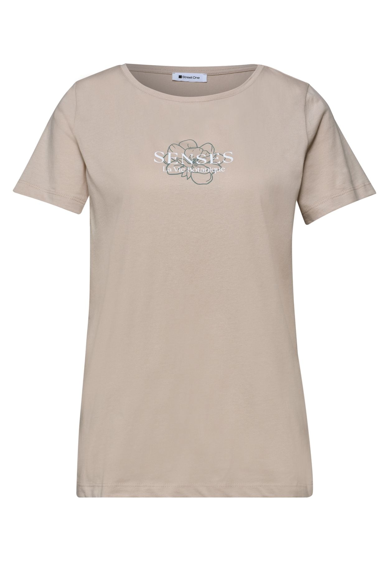 T-Shirt mit Rundhals und Wording Artwork