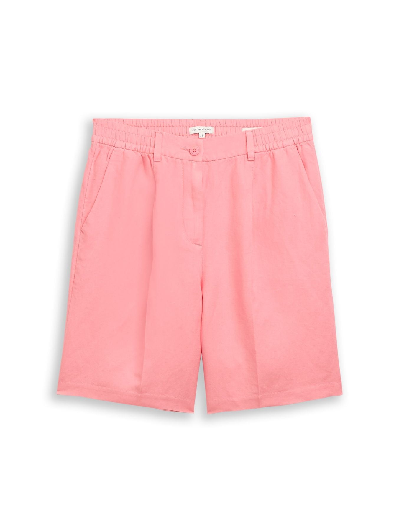 Loose Fit Bermuda Shorts mit Leinenanteil