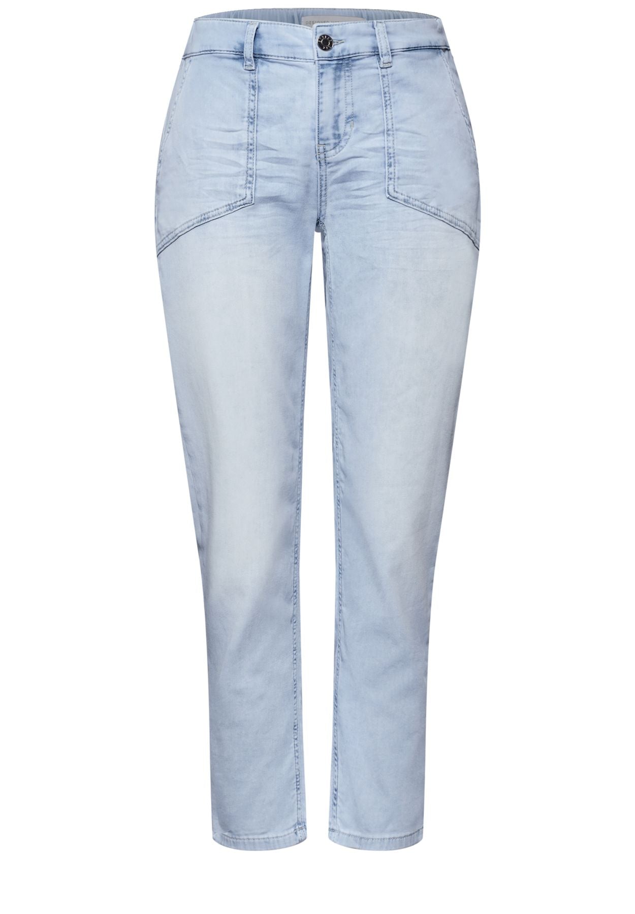 Mid Waist Jeans im Chino-Look