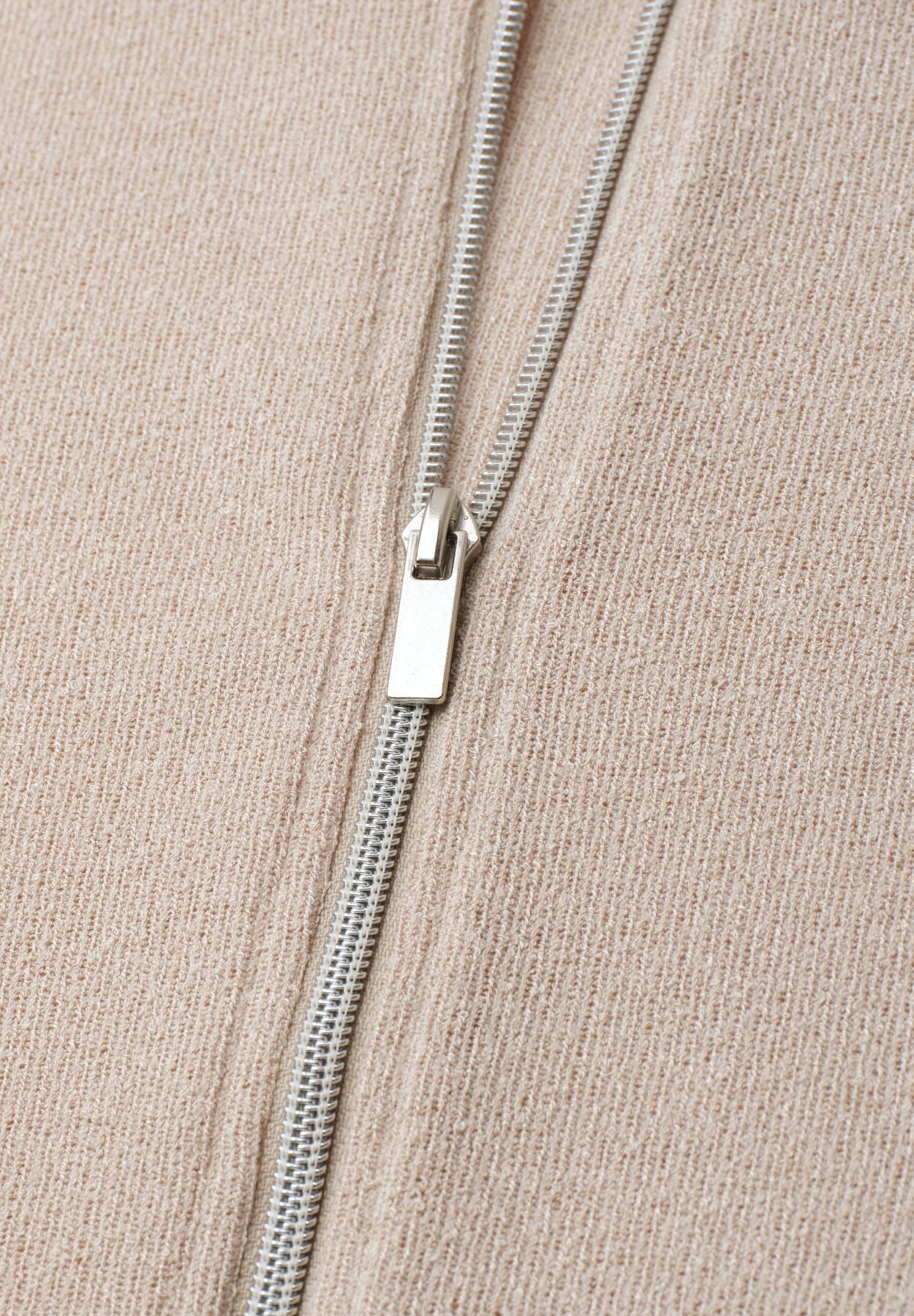 Langarm Jacke im Strick-Look mit Zipper