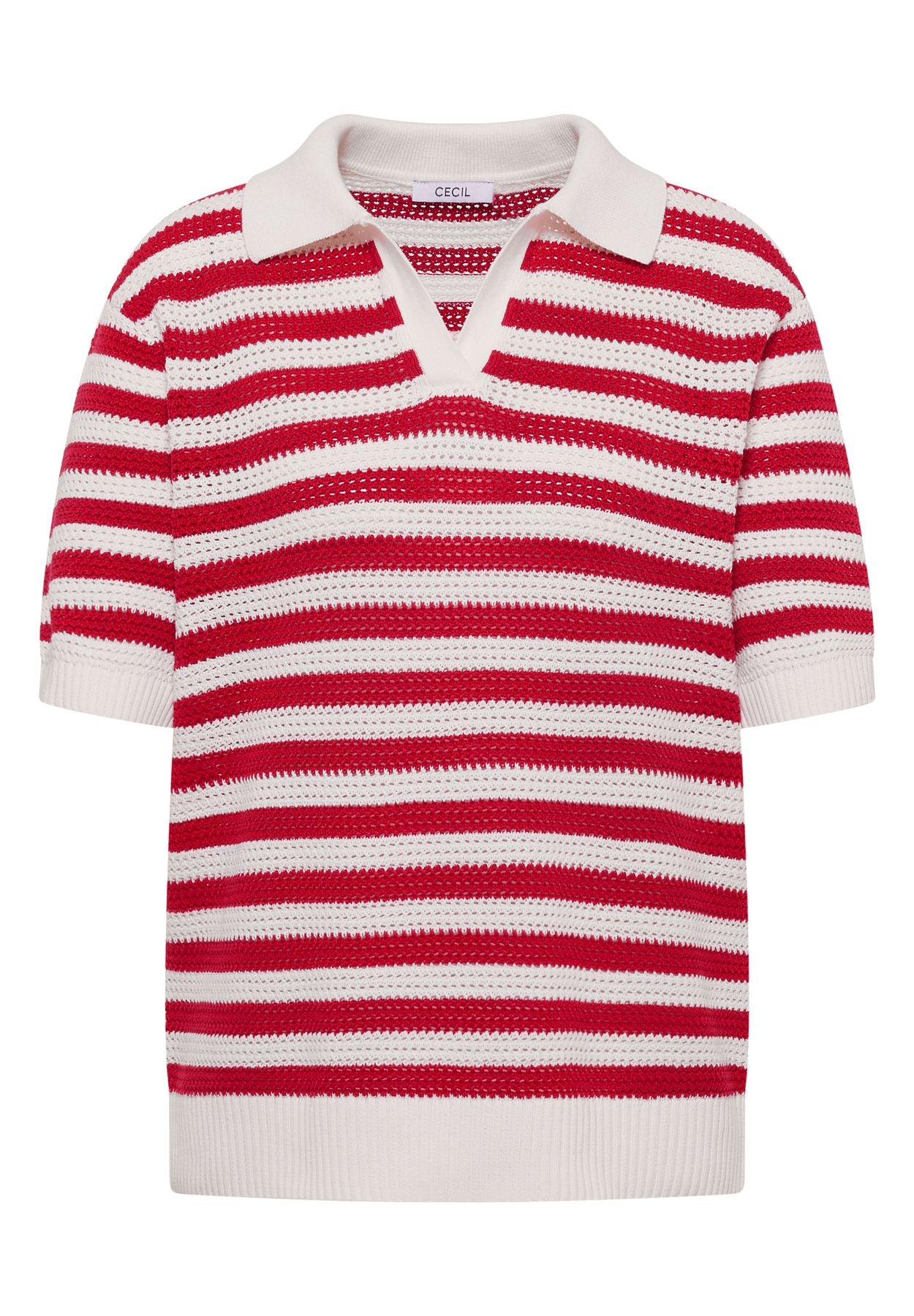 TOS_Mesh Stripe Polo