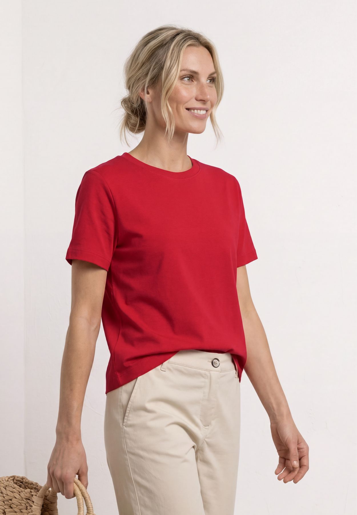 Basic T-Shirt im verkürzten Schnitt