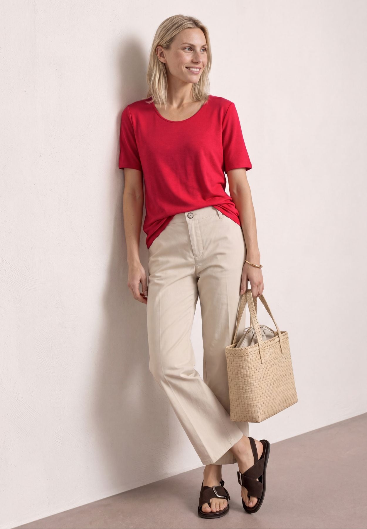 Kurzarm Shirt mit Knotendetail