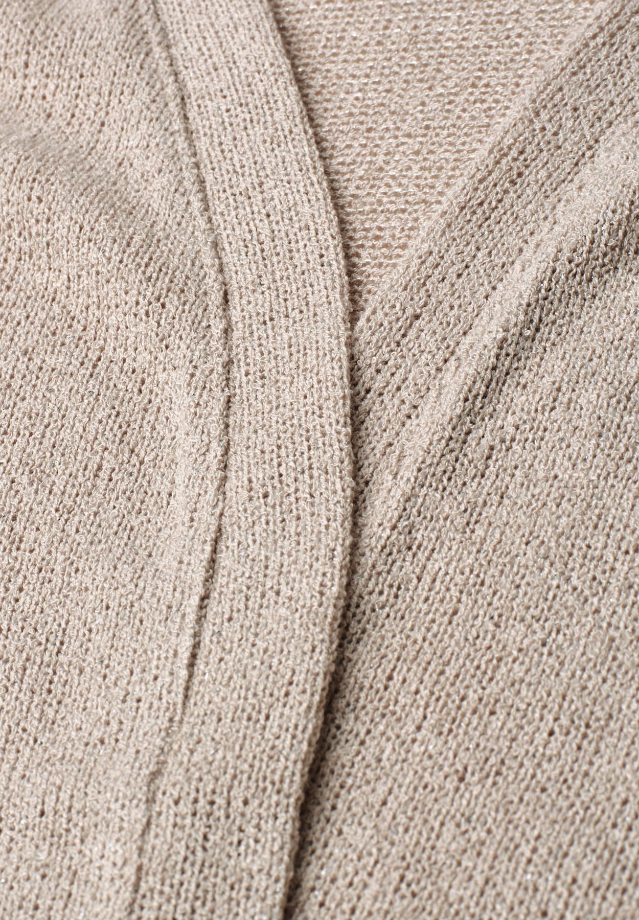 Kurzarm Jacke im Strick-Look mit Glitzer