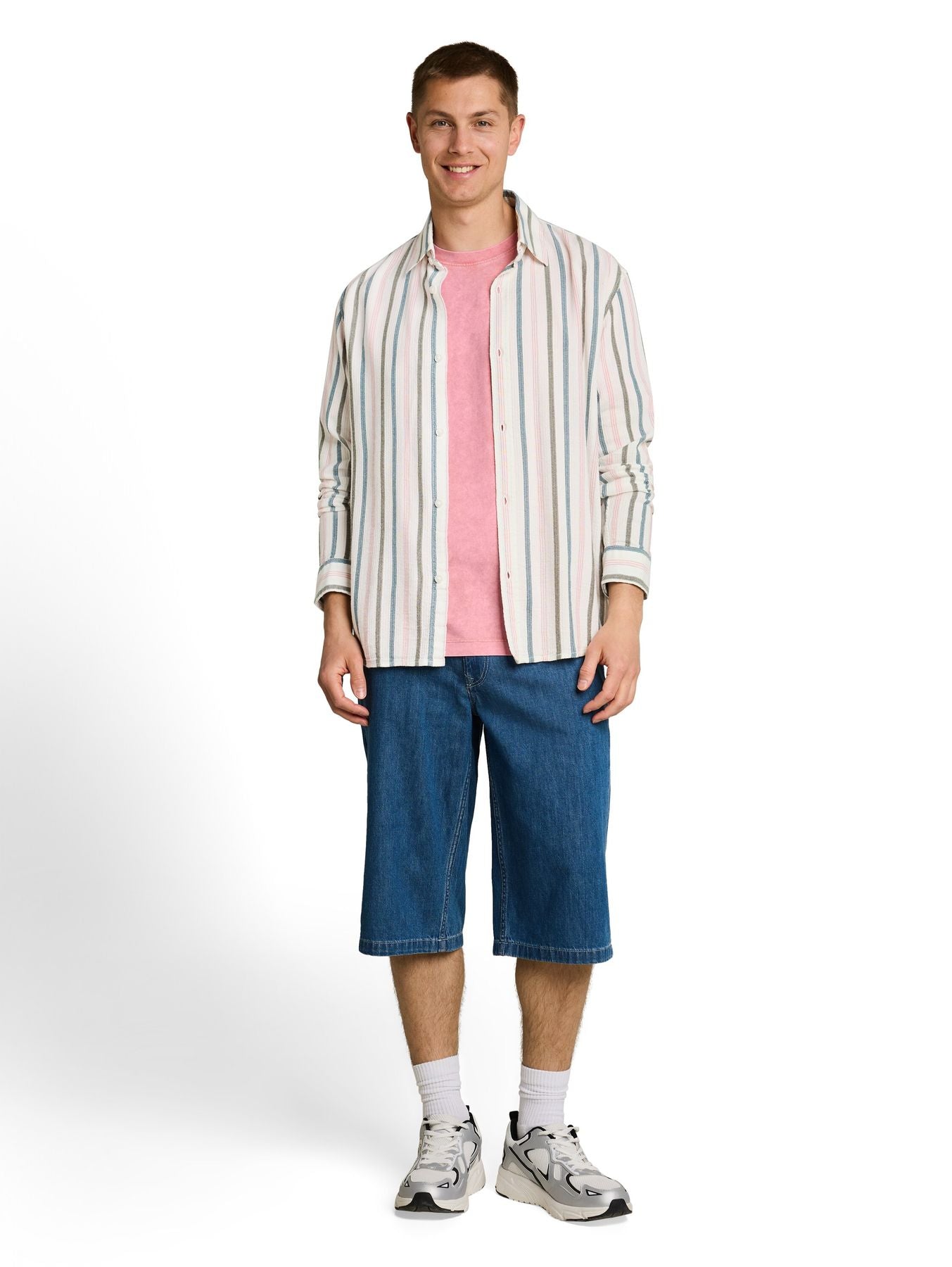 Relaxed Fit Hemd mit Streifen