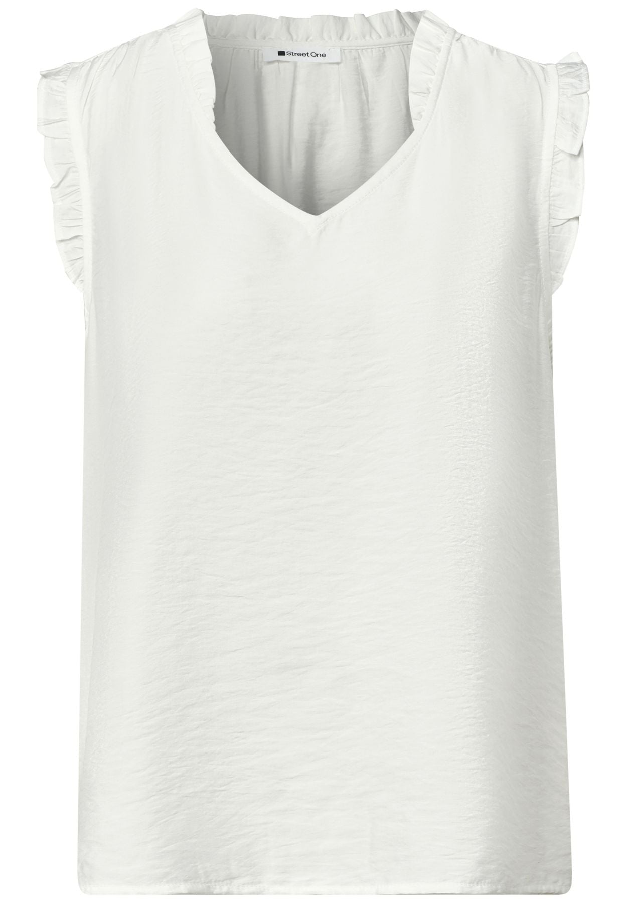 Blusentop mit V-Neck und Rüschen