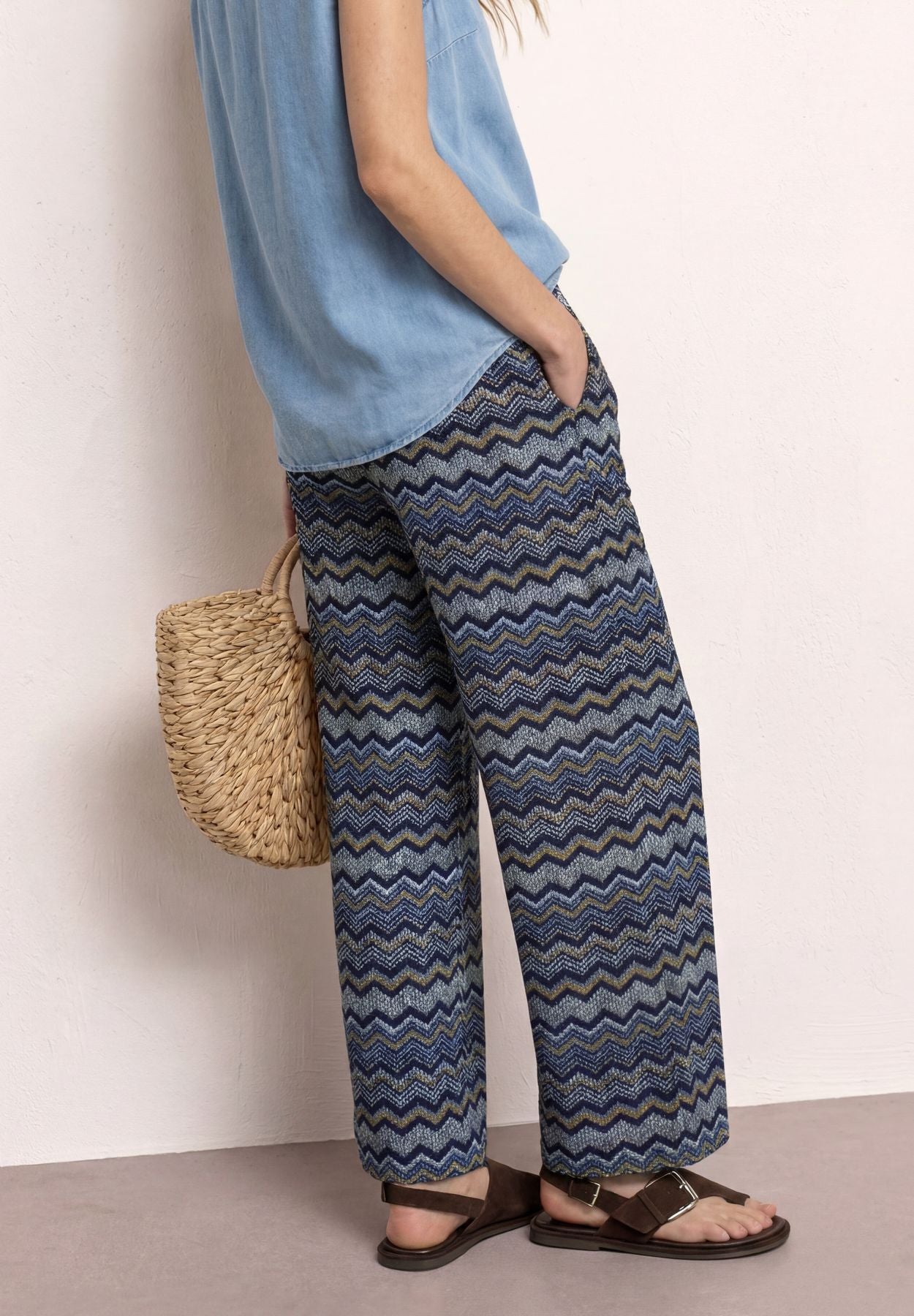 High Waist Wide Leg Hose im Loose Fit