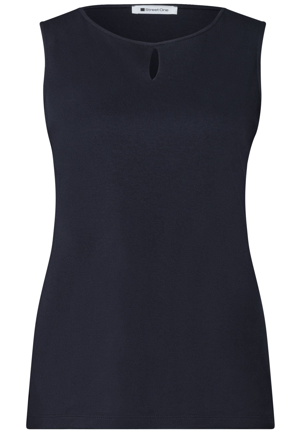 Top mit Rundhals und Cut-Out-Detail