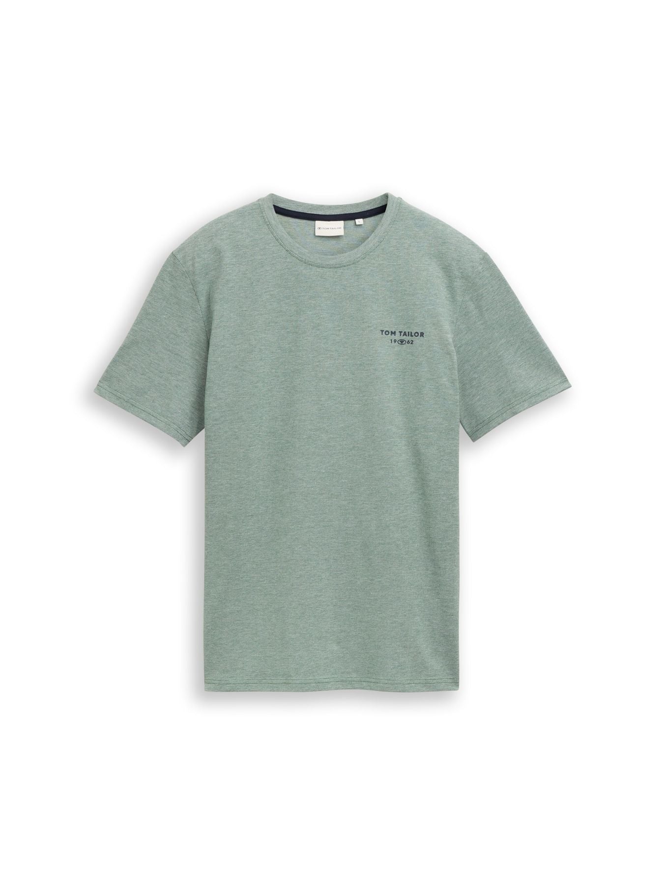 Piqué T-Shirt in Melange-Optik