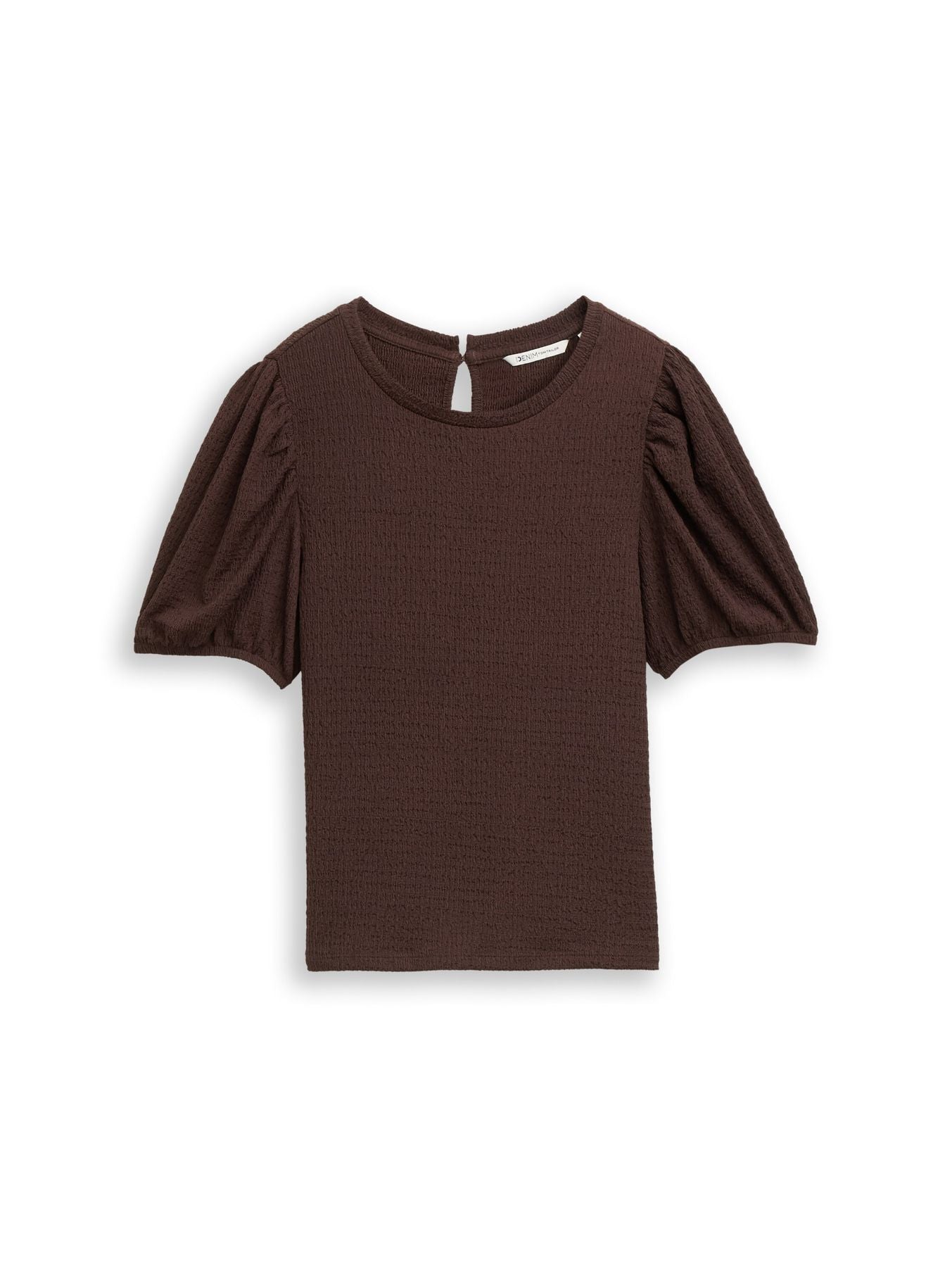 Crinkle T-Shirt mit Ballonärmeln