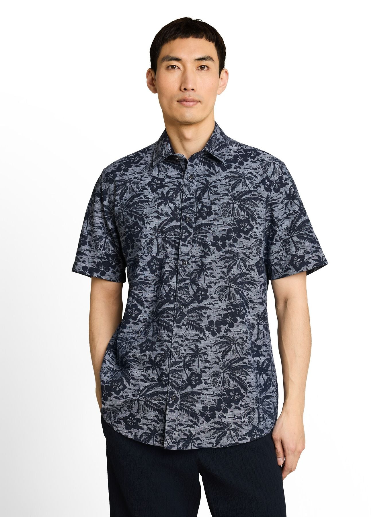 Regular Fit Kurzarmhemd mit Muster