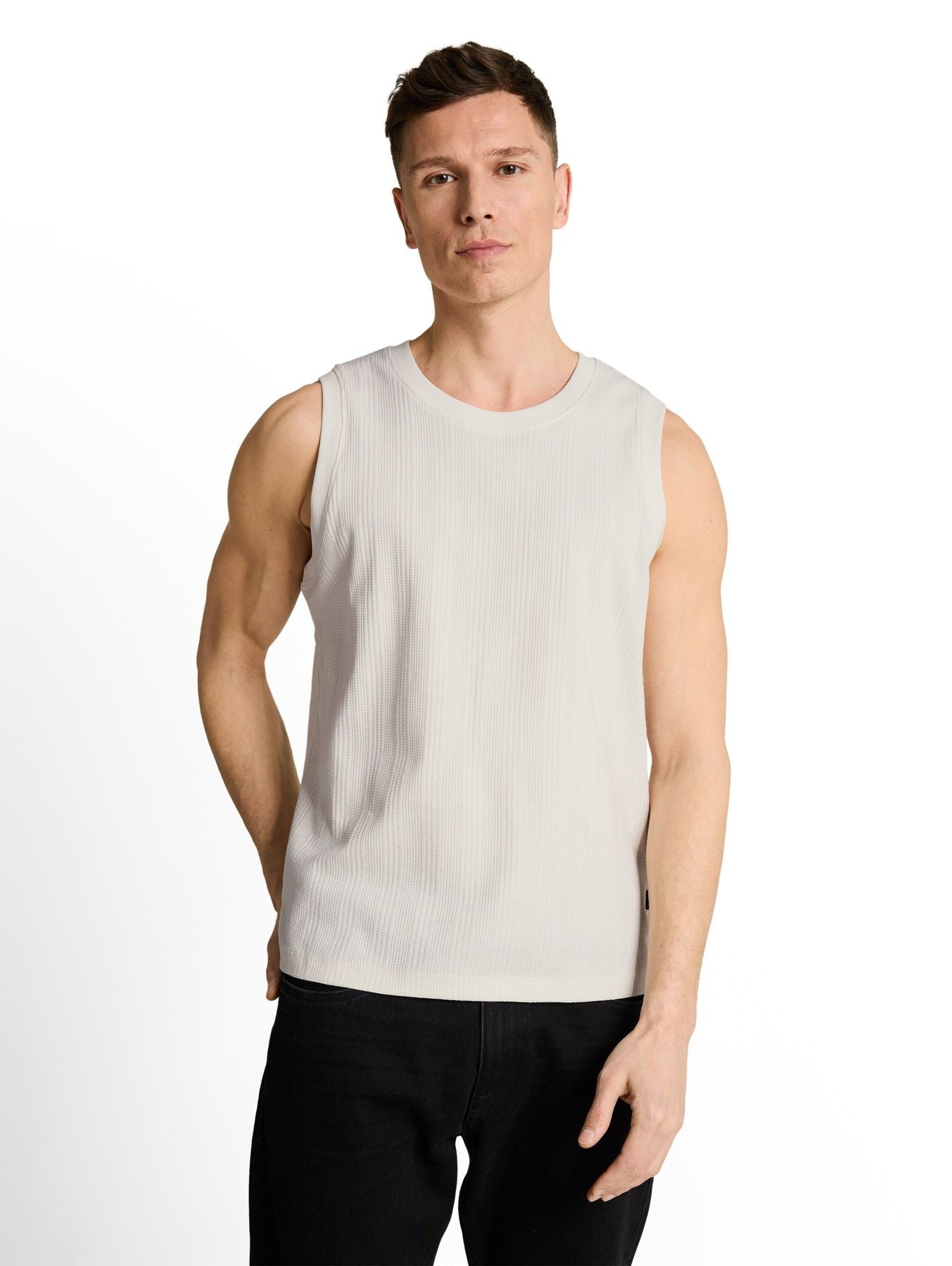 Relaxed Fit Tanktop mit Waffelstruktur