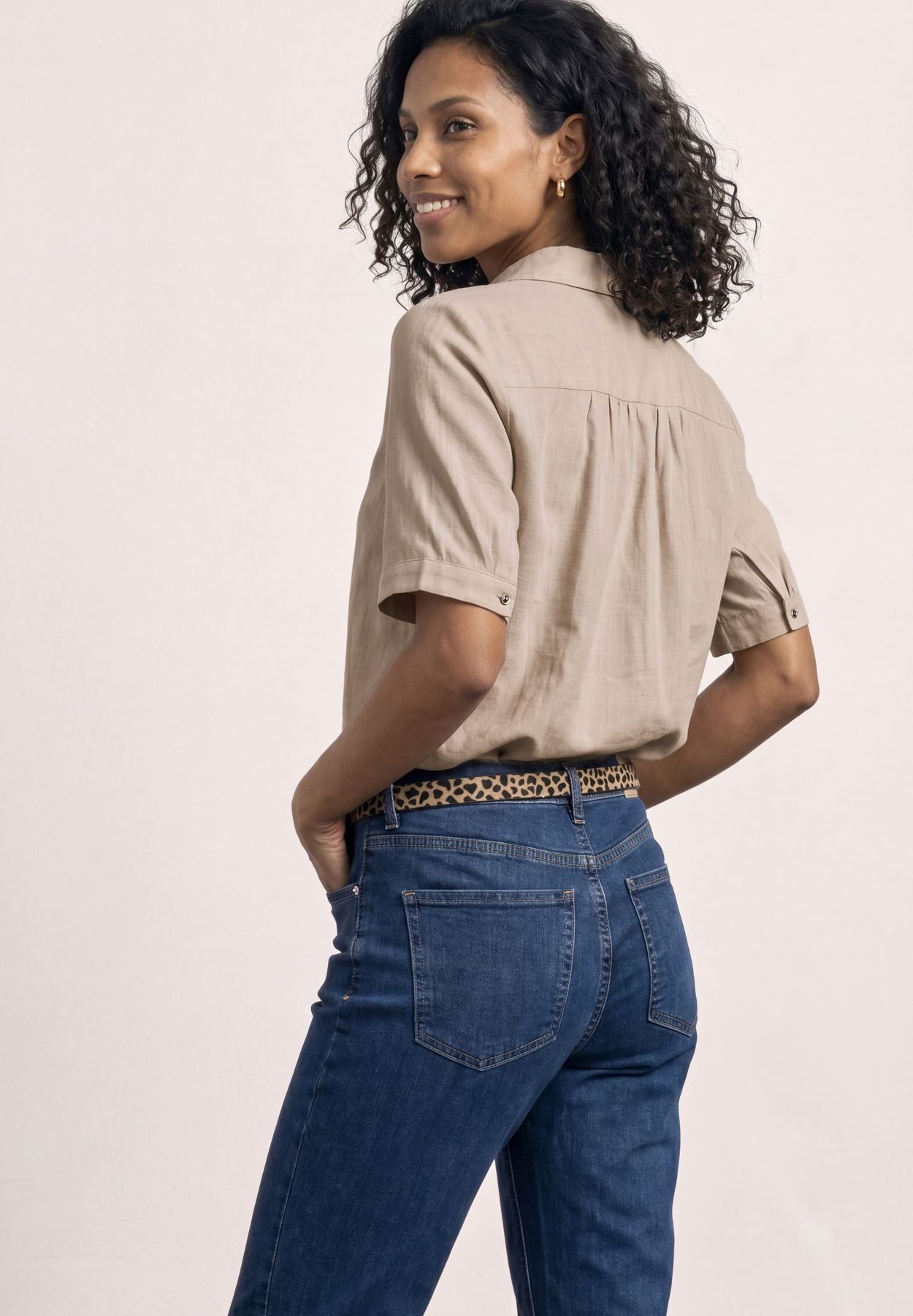 LTD QR buttoned shirtcollar bl