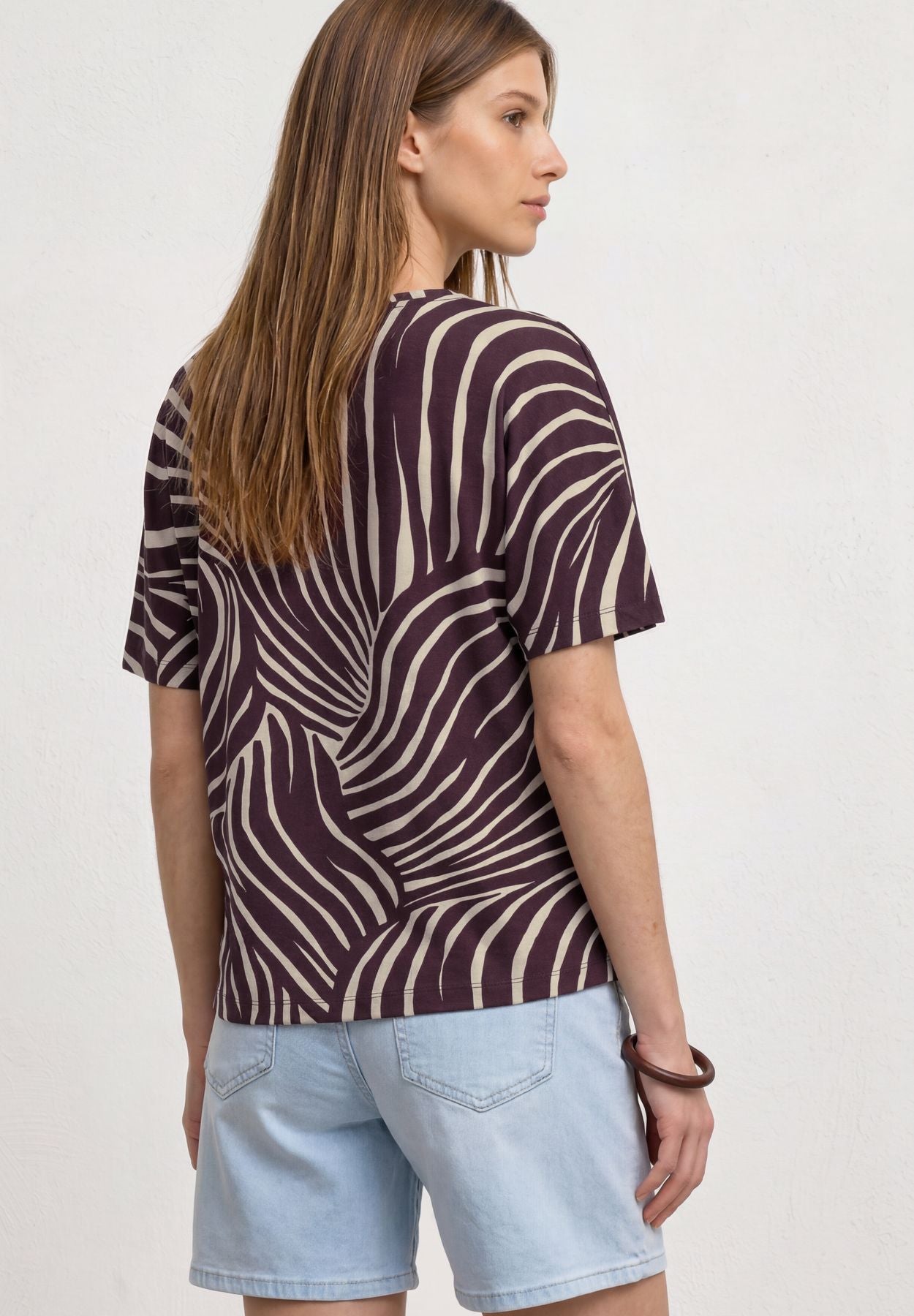 Kurzarm Shirt mit Rundhals und Print