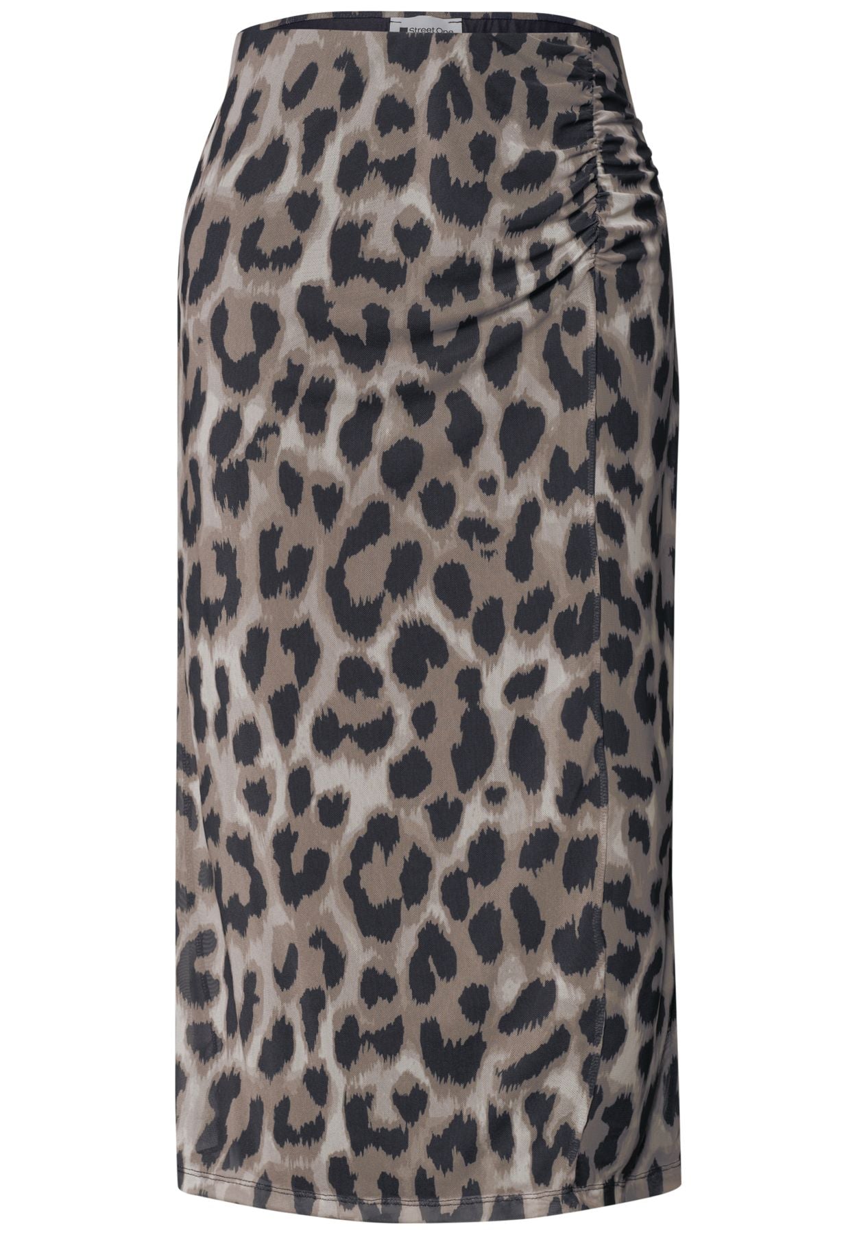 Midi-Rock aus Mesh mit Print