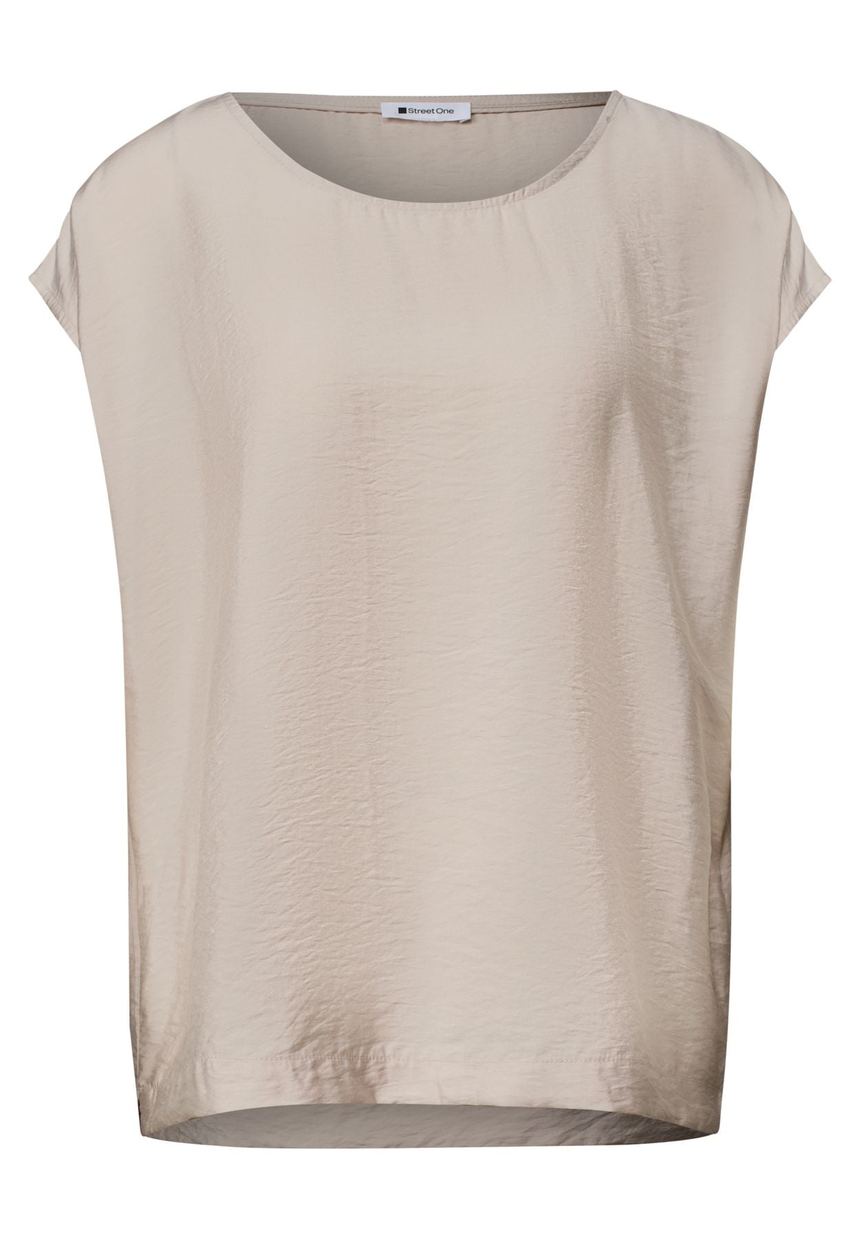 Dropped Shoulder Blusenshirt mit Rundhals