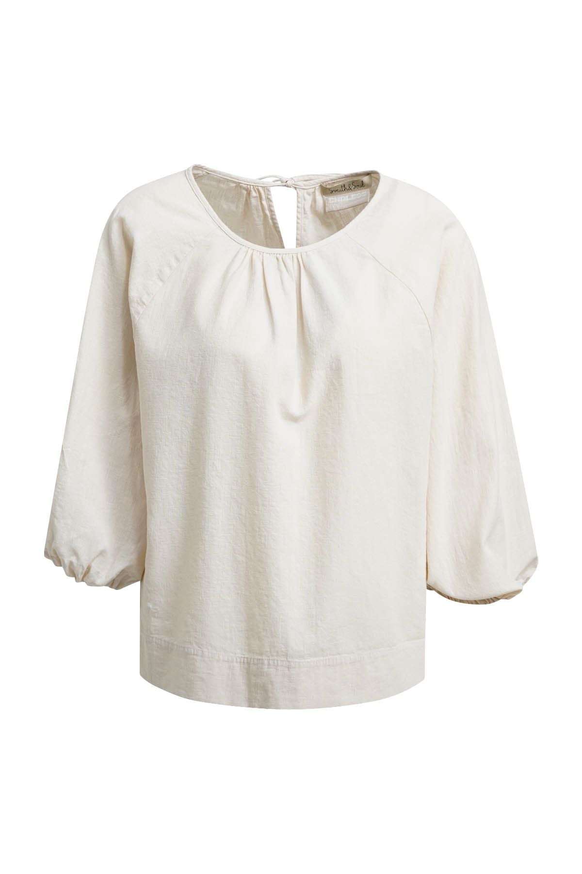 Gathered Round Neck Blouse