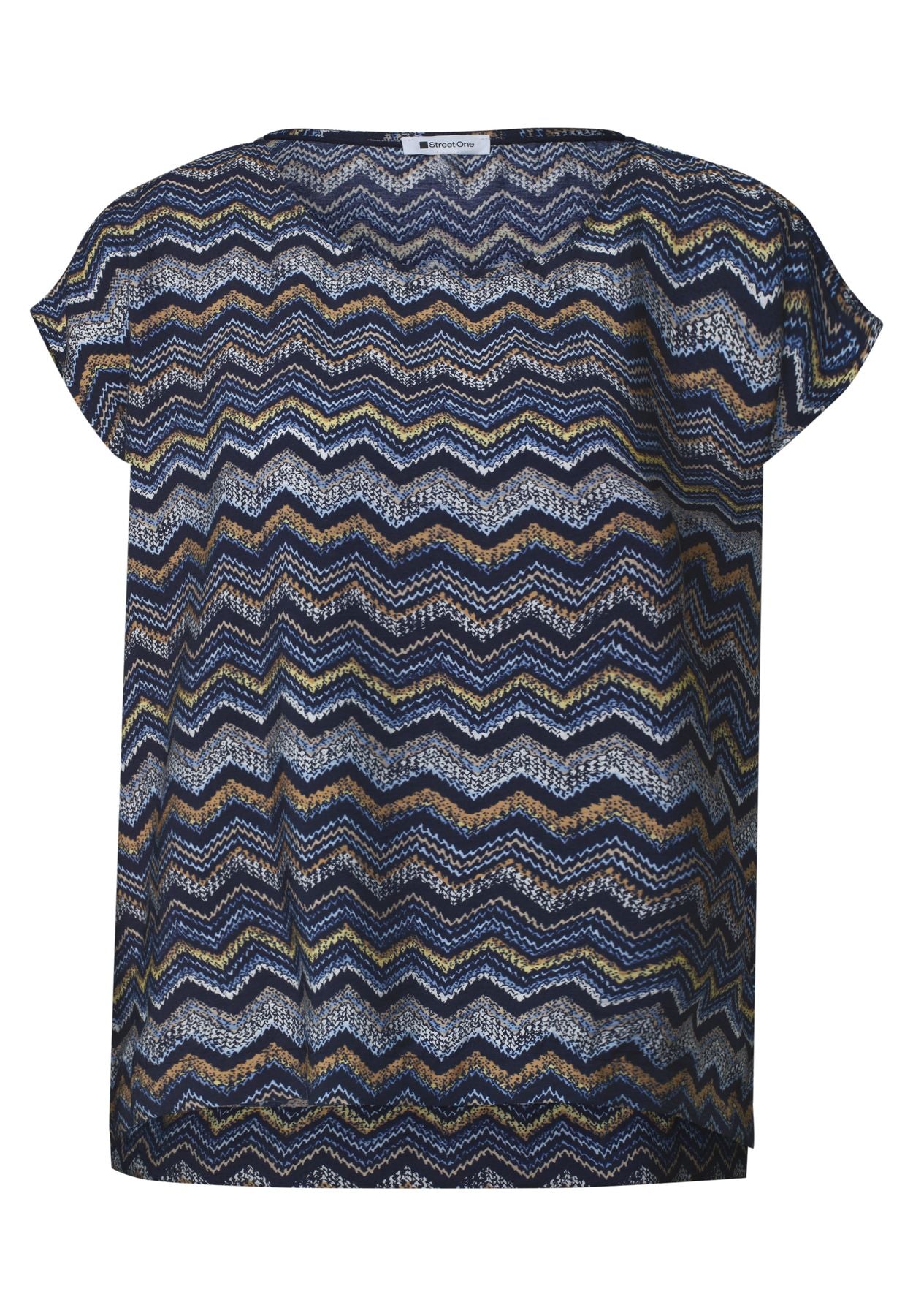 Dropped Shoulder Blusenshirt mit Rundhals