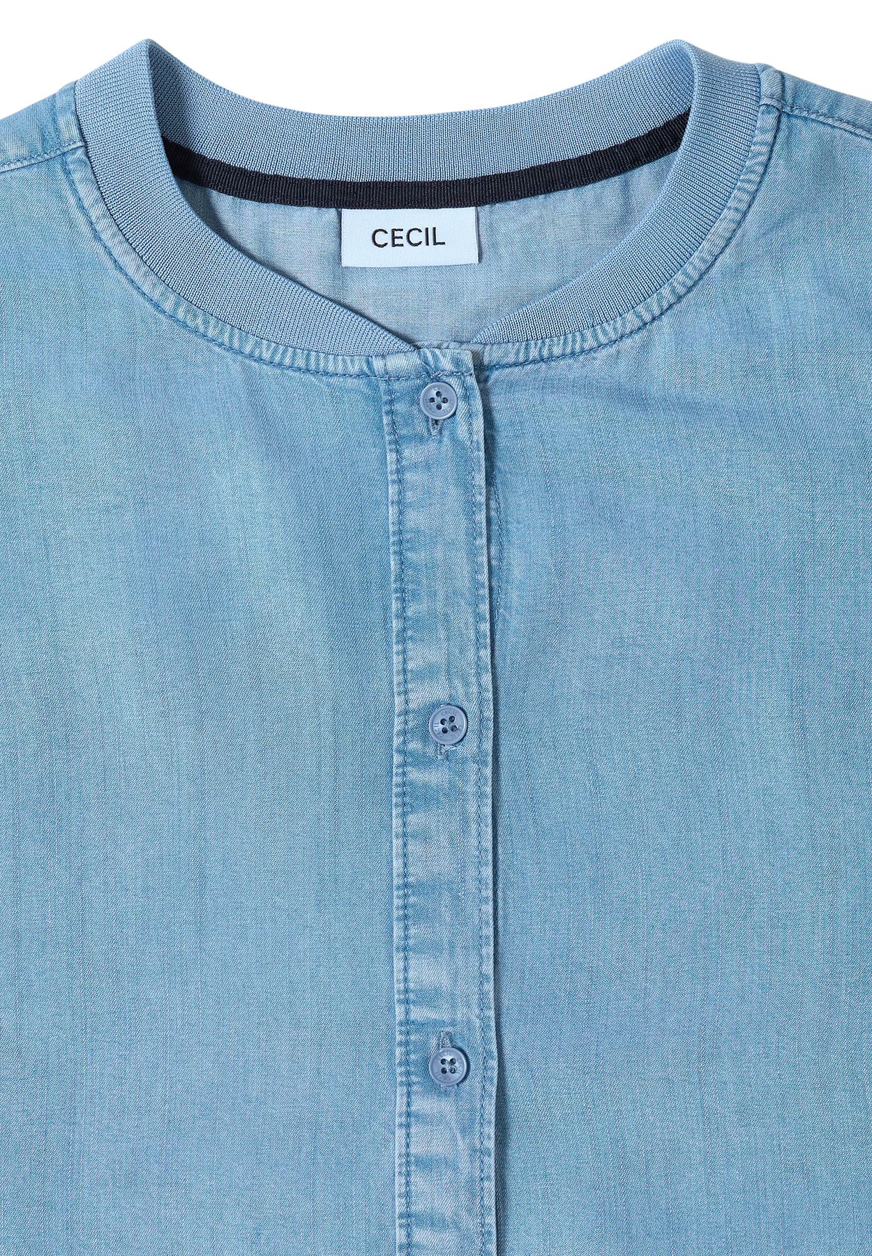 Lyocell-Bluse in Blouson-Optik