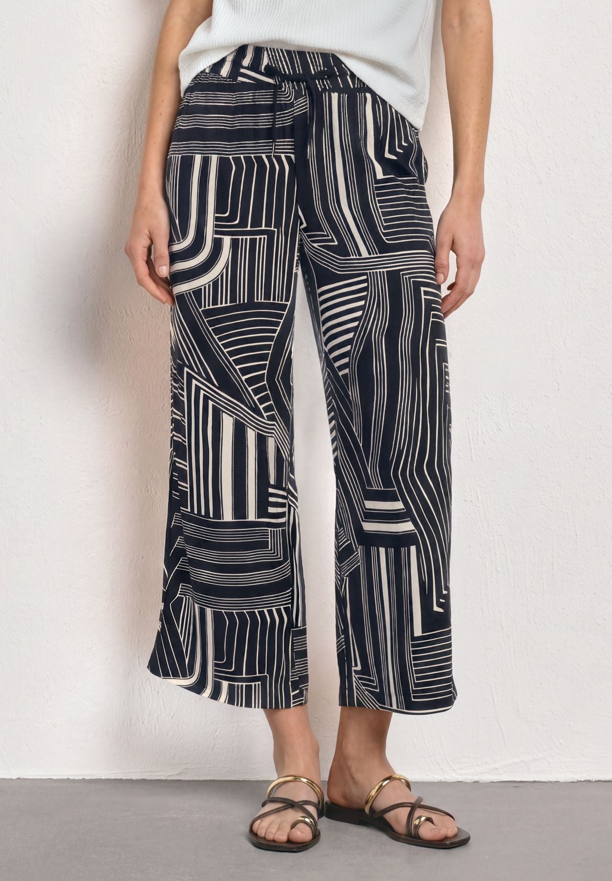 7/8 High Waist Culotte mit Muster