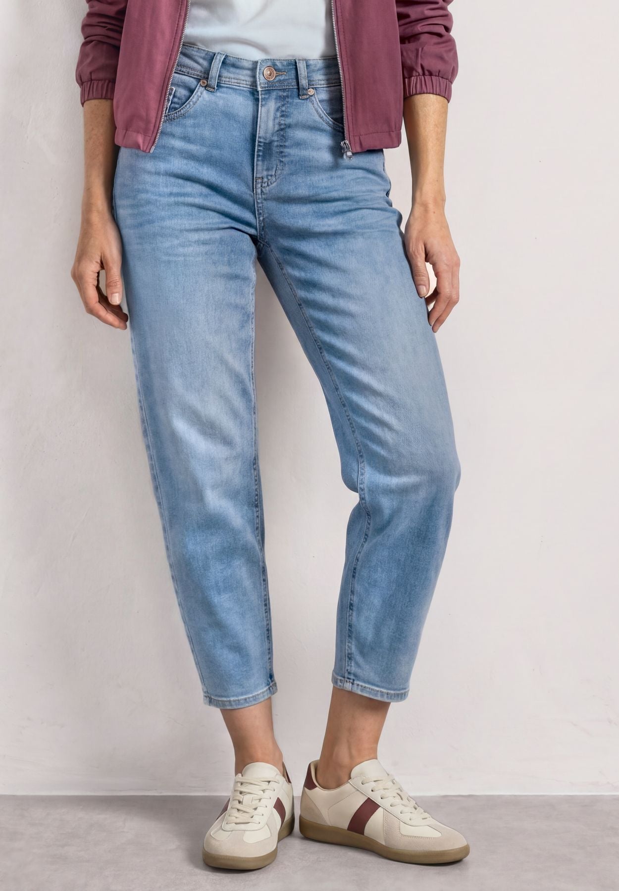 High Waist Barrel Leg Jeans im Loose Fit